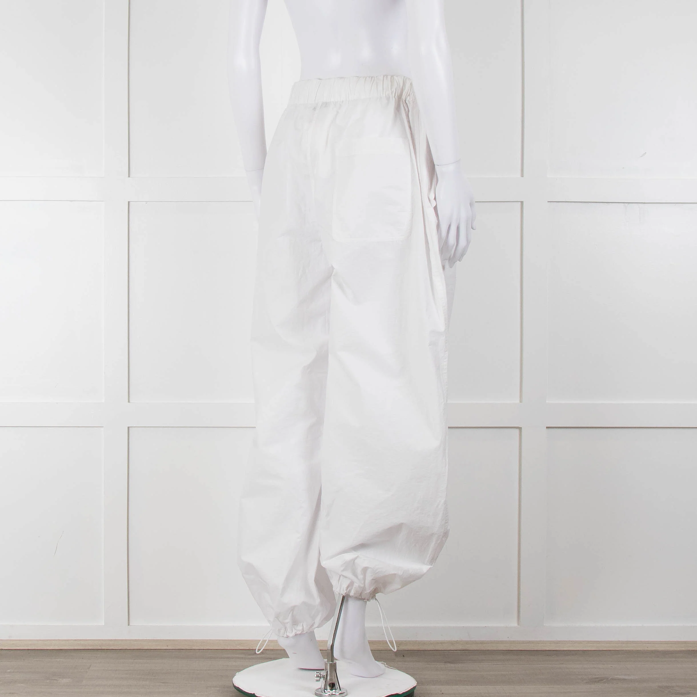 Wardrobe NYC White Parachute Pants with Adjustable Cuffs - Image 4