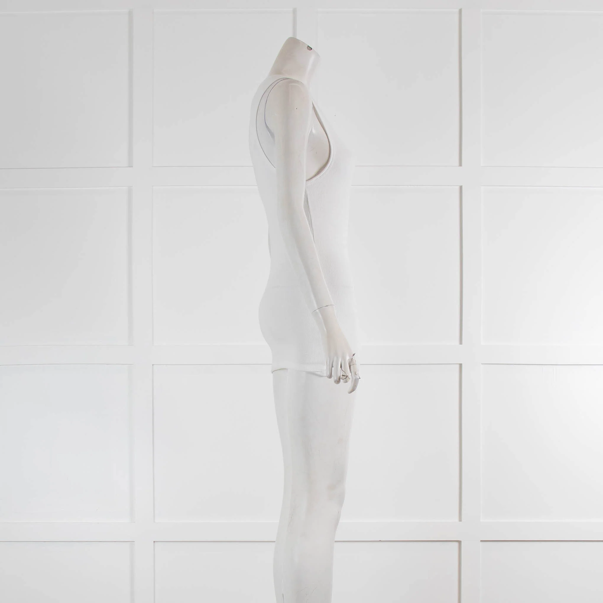 Wardrobe.NYC White Ribbed Cotton Tank - Image 3