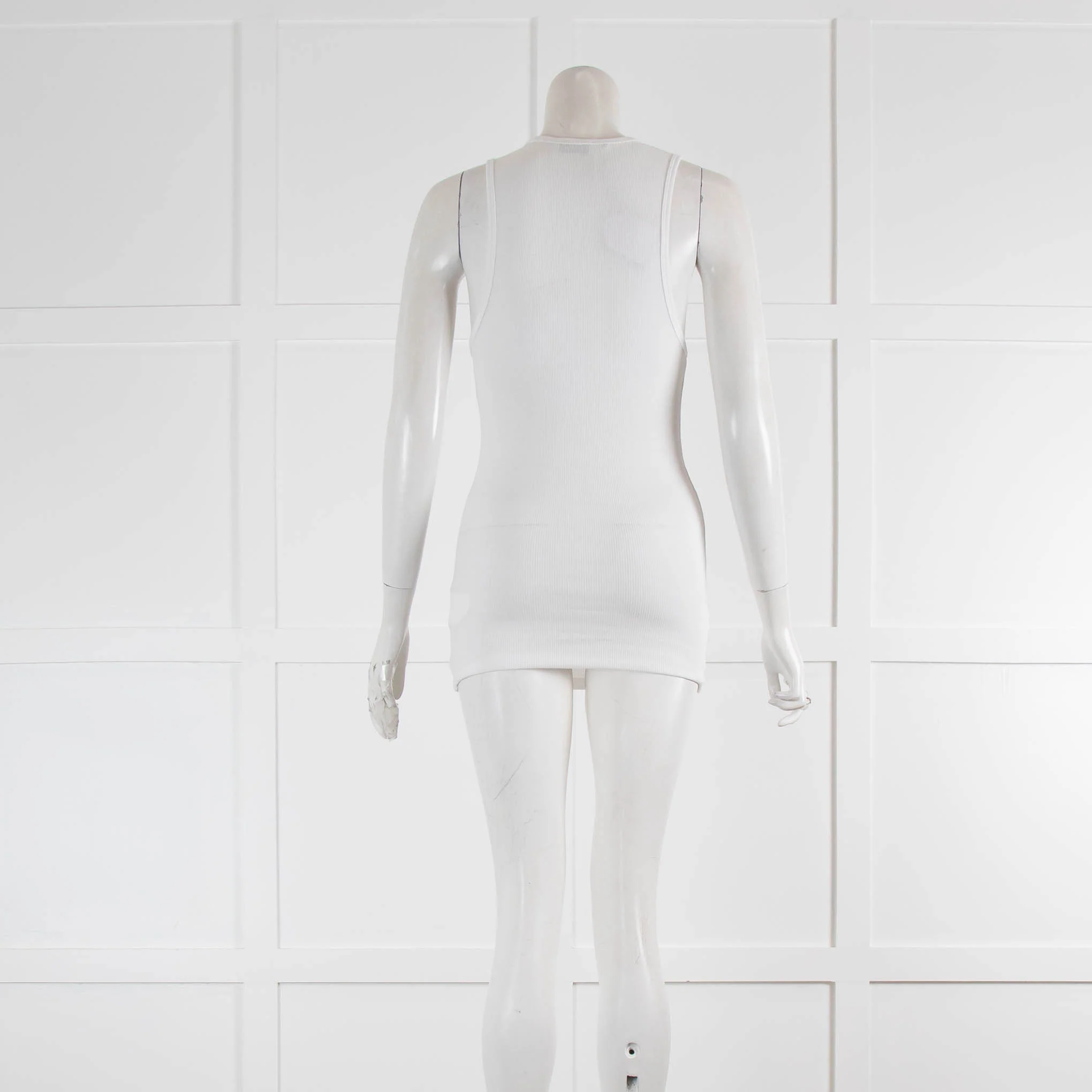 Wardrobe.NYC White Ribbed Cotton Tank - Image 4