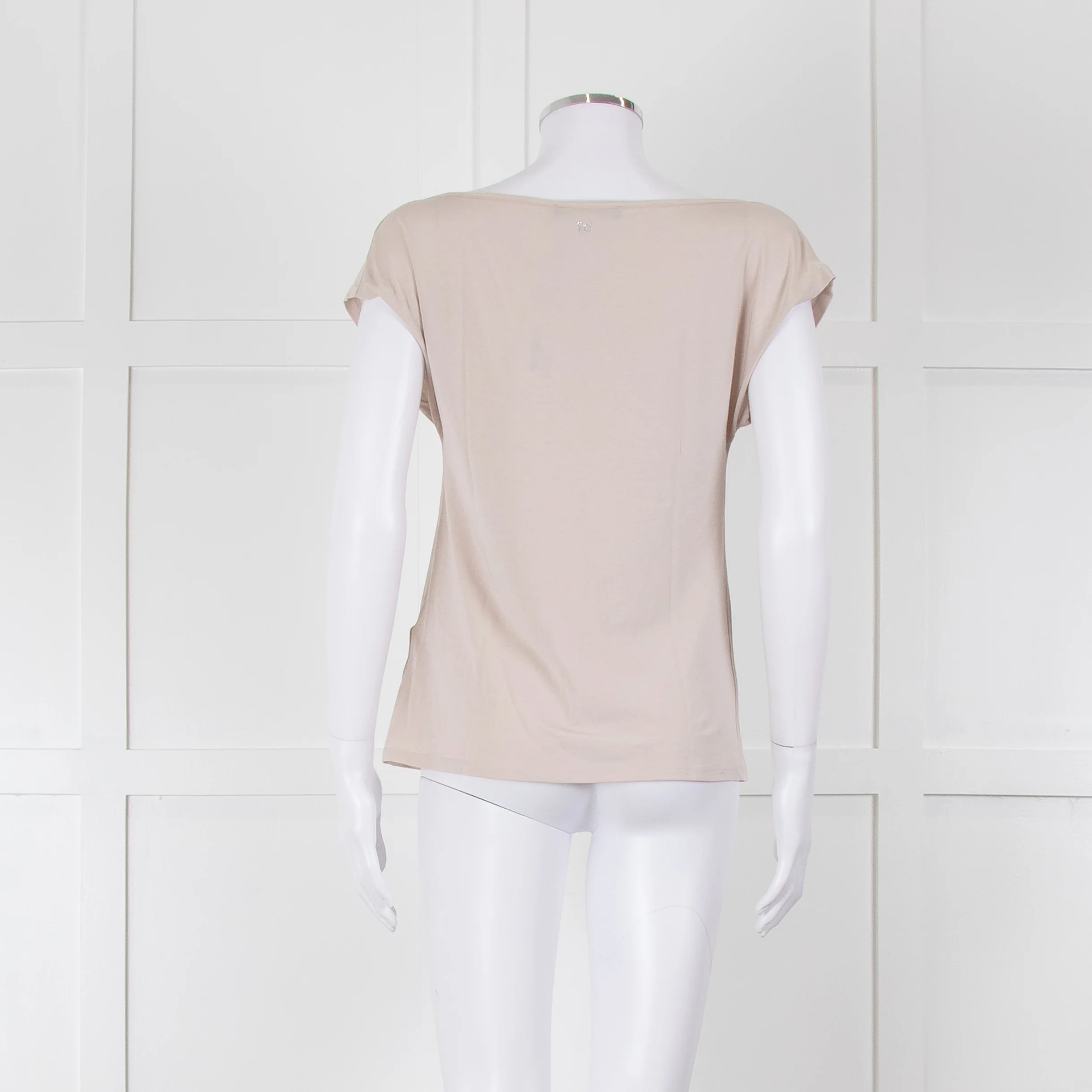 Weekend Max Mara Beige Boat Neck Sleeveless T Shirt - Image 5