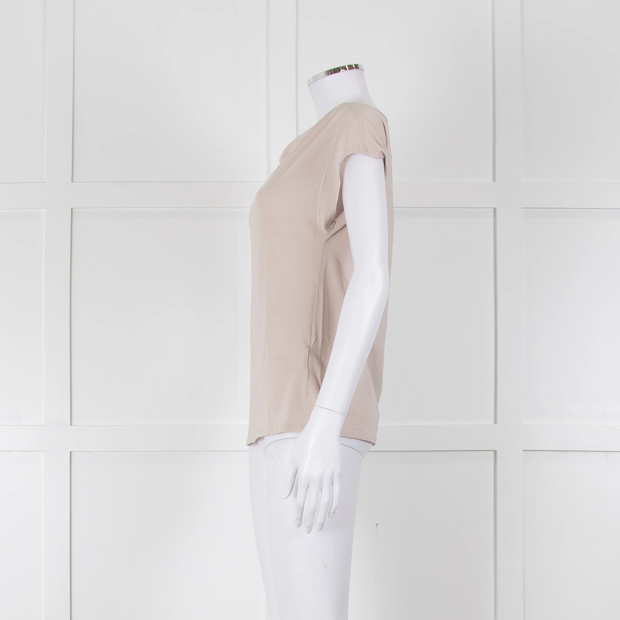 Weekend Max Mara Beige Boat Neck Sleeveless T Shirt - Image 7