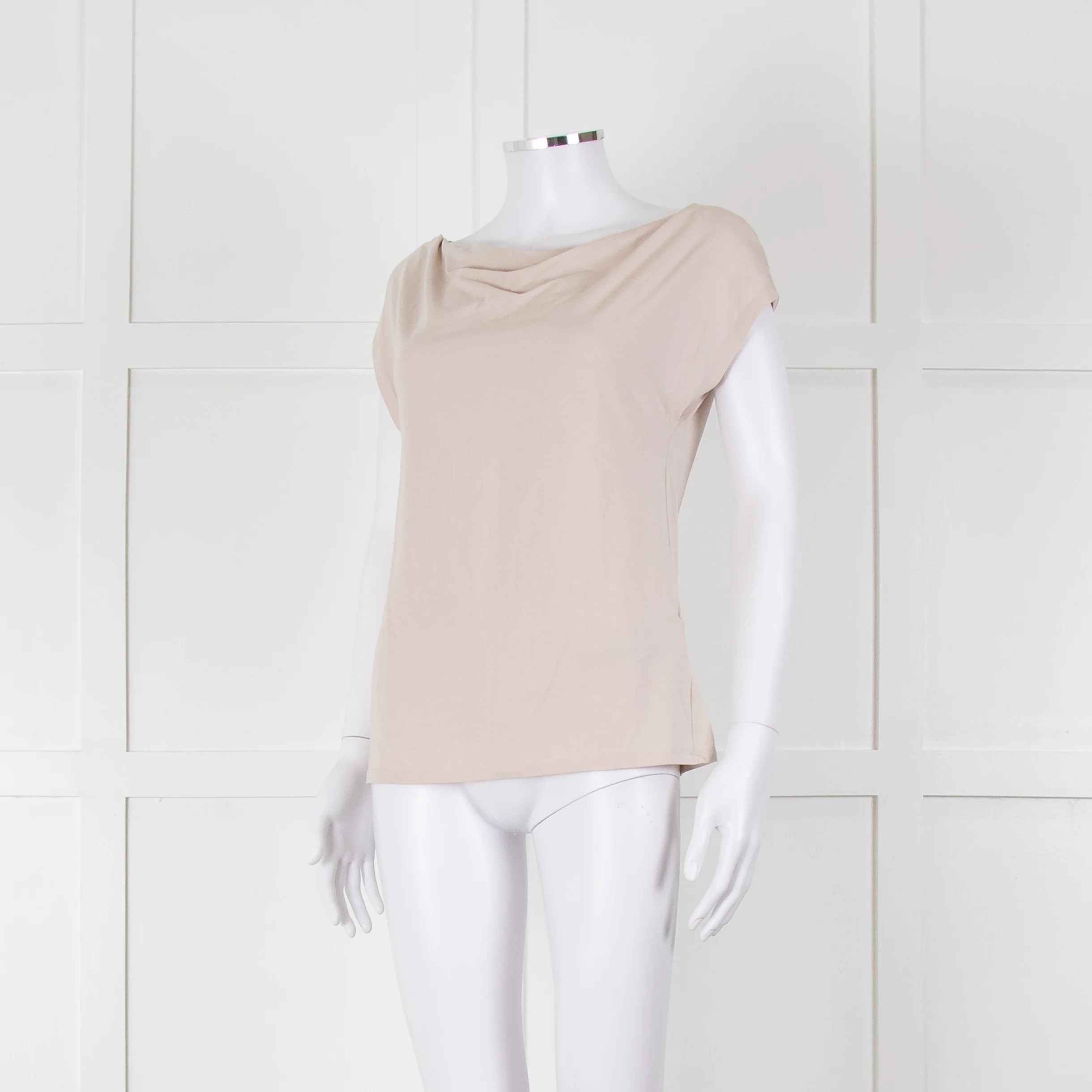 Weekend Max Mara Beige Boat Neck Sleeveless T Shirt - Image 8