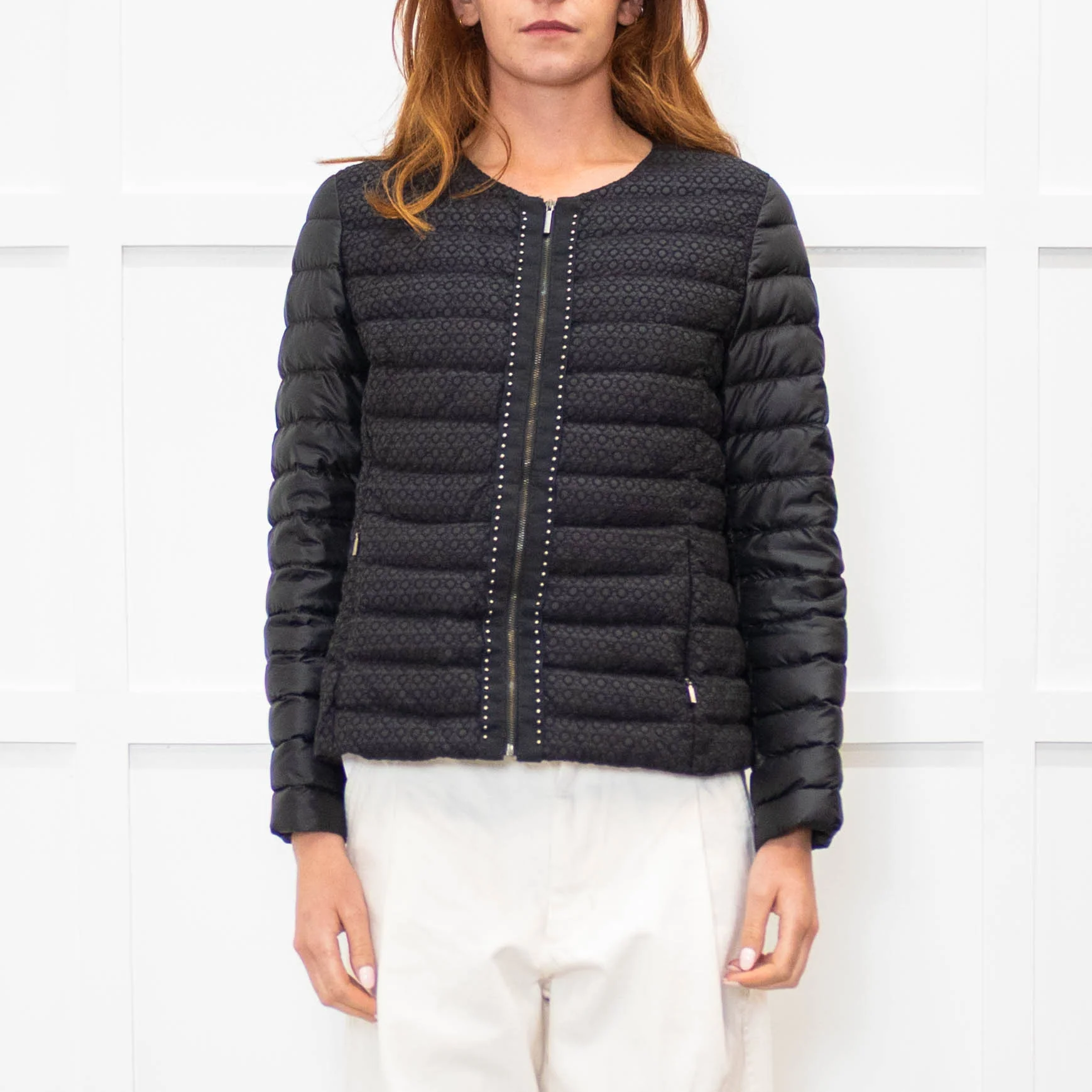 Weekend Max Mara Black Quilted Embroidered Front Short Jacket - Image 2