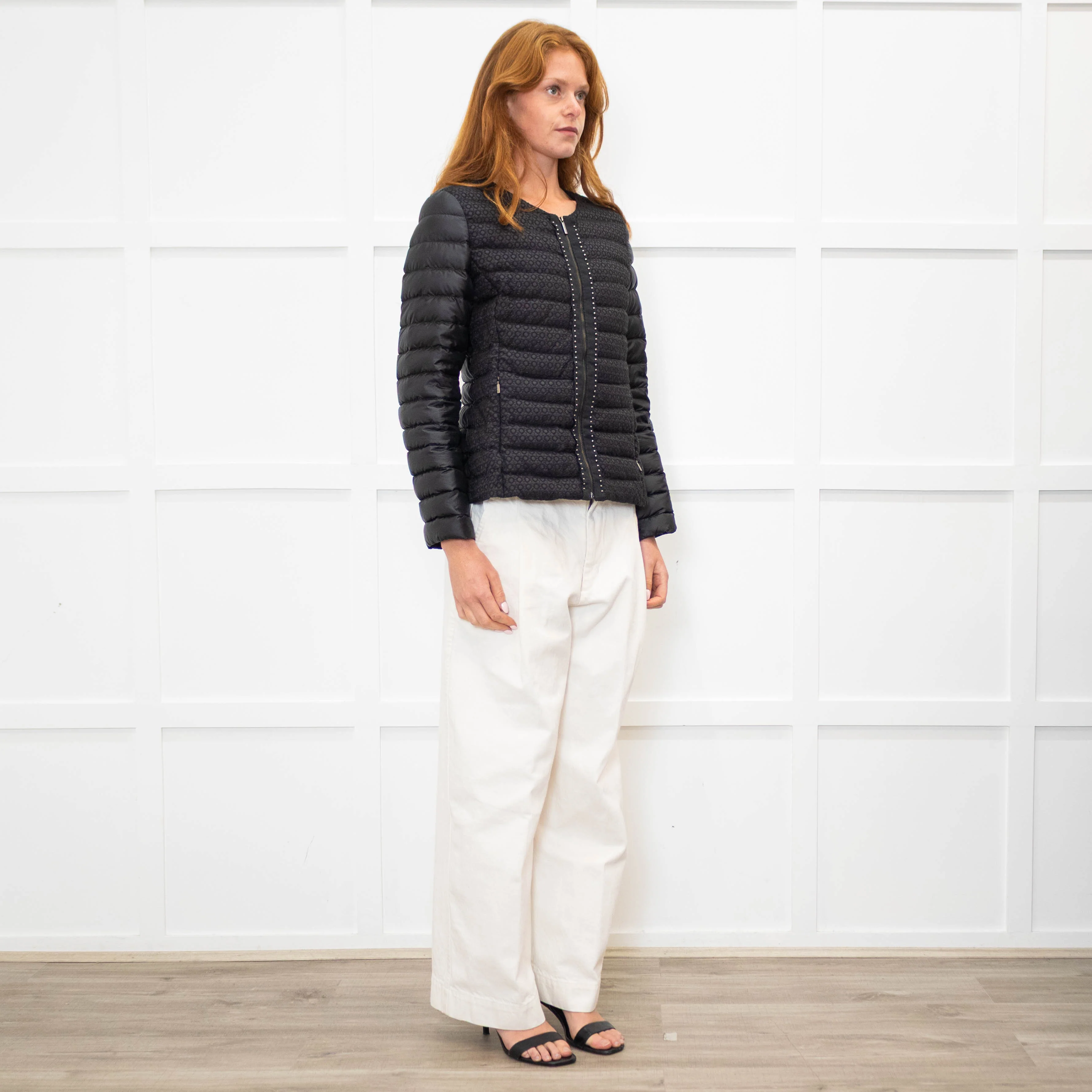 Weekend Max Mara Black Quilted Embroidered Front Short Jacket - Image 7