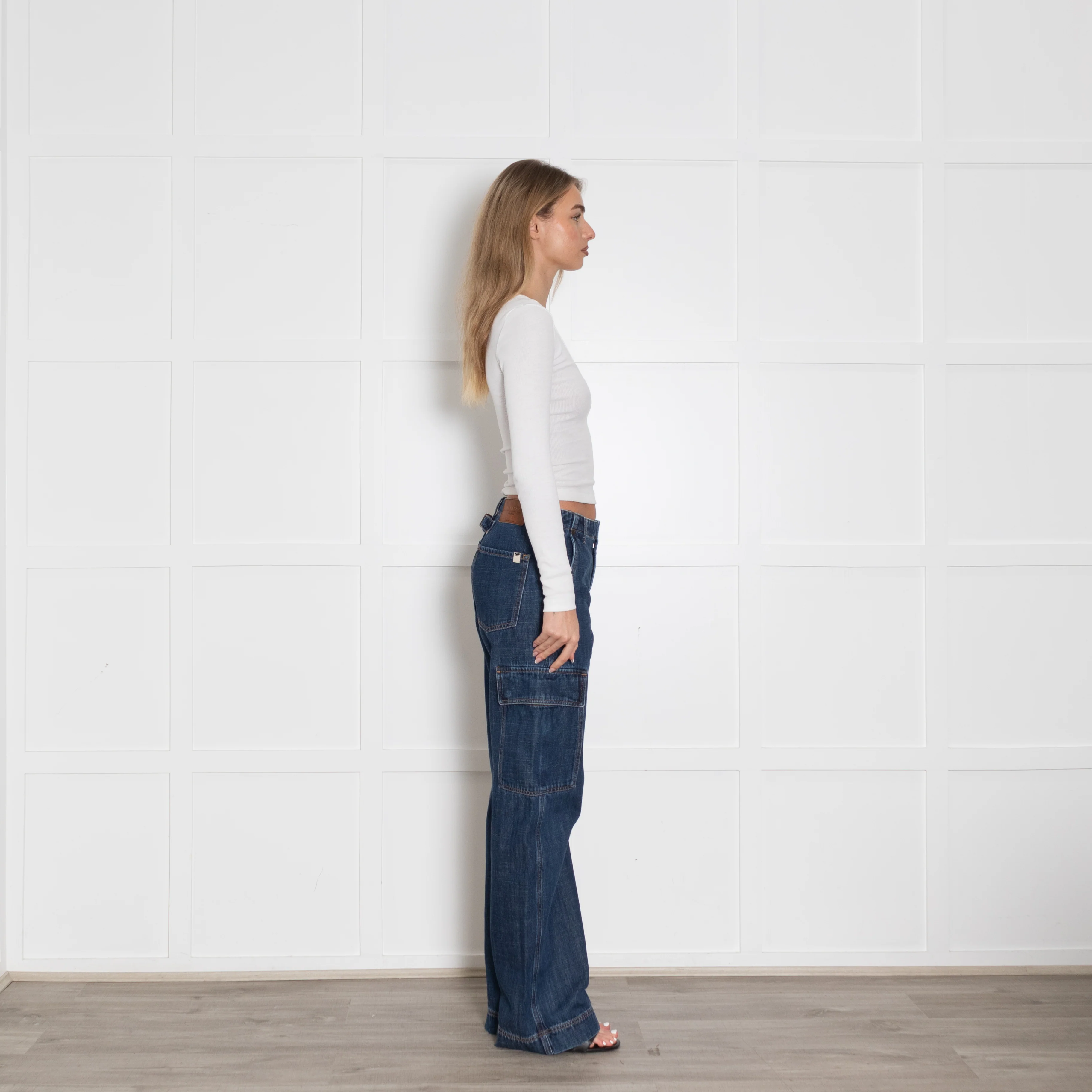 Weekend Max Mara Blue Denim Cargo Jeans - Image 6