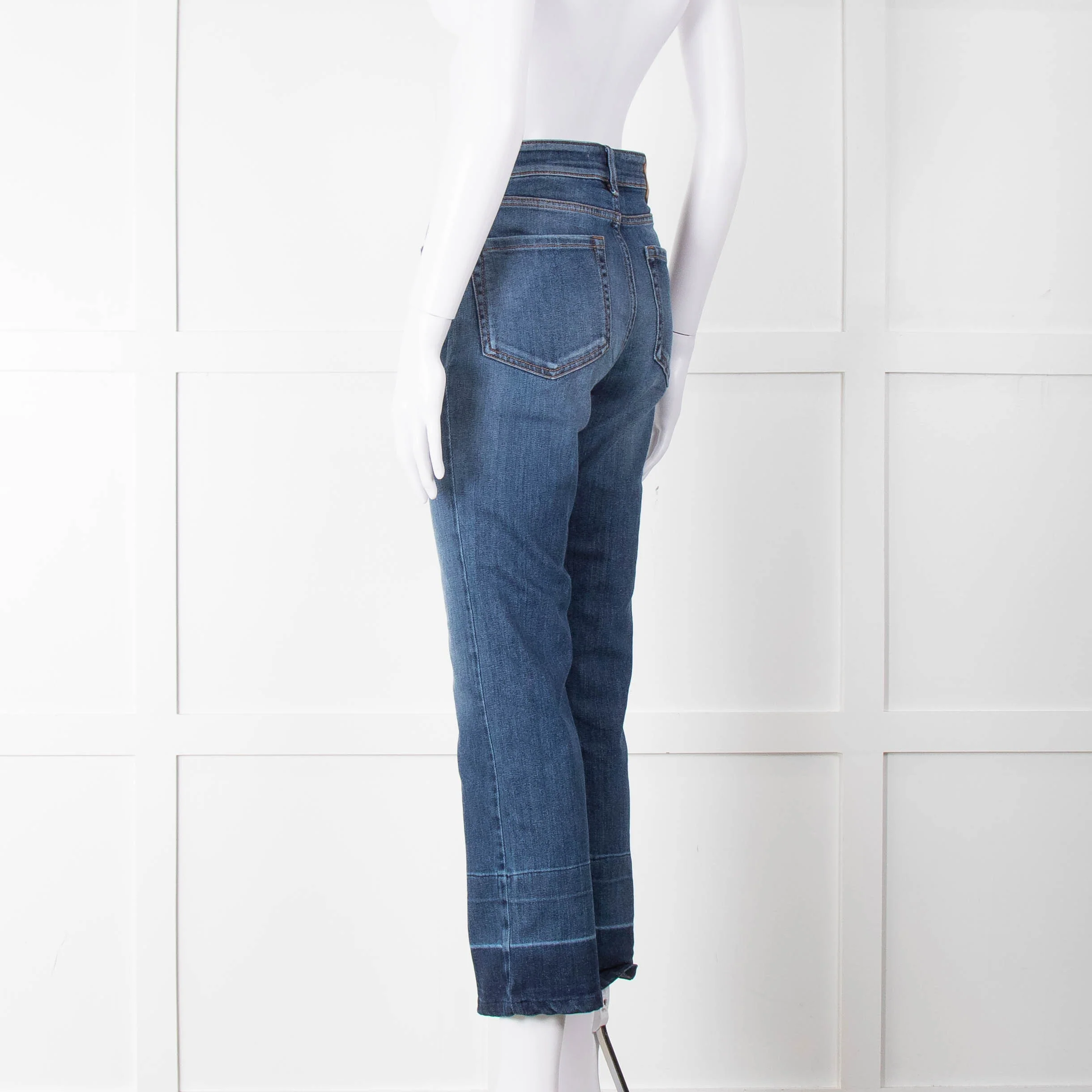 Weekend Max Mara Blue Denim Cropped Flare Jeans - Image 6