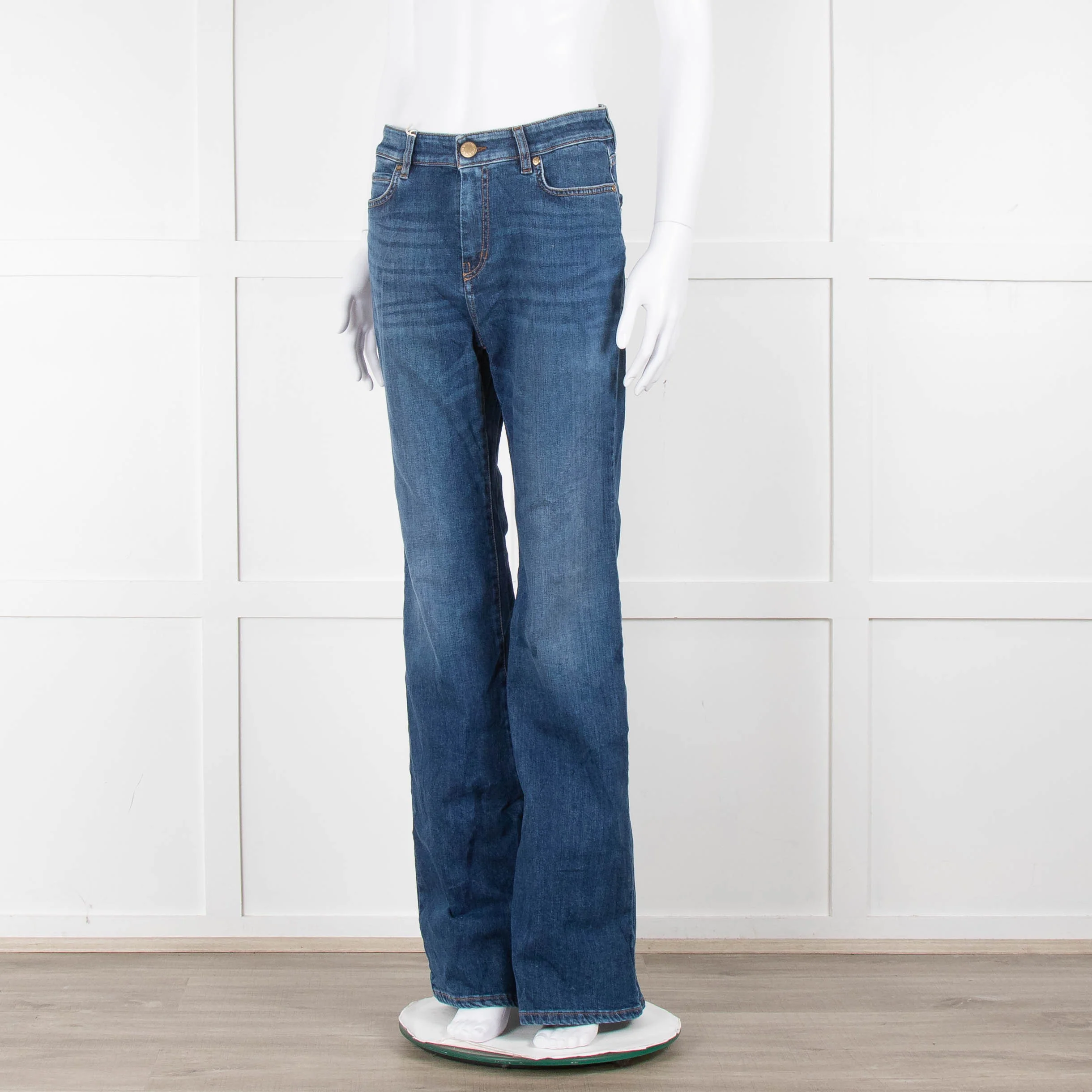 Weekend Max Mara Blue Denim Flared Jeans - Image 8