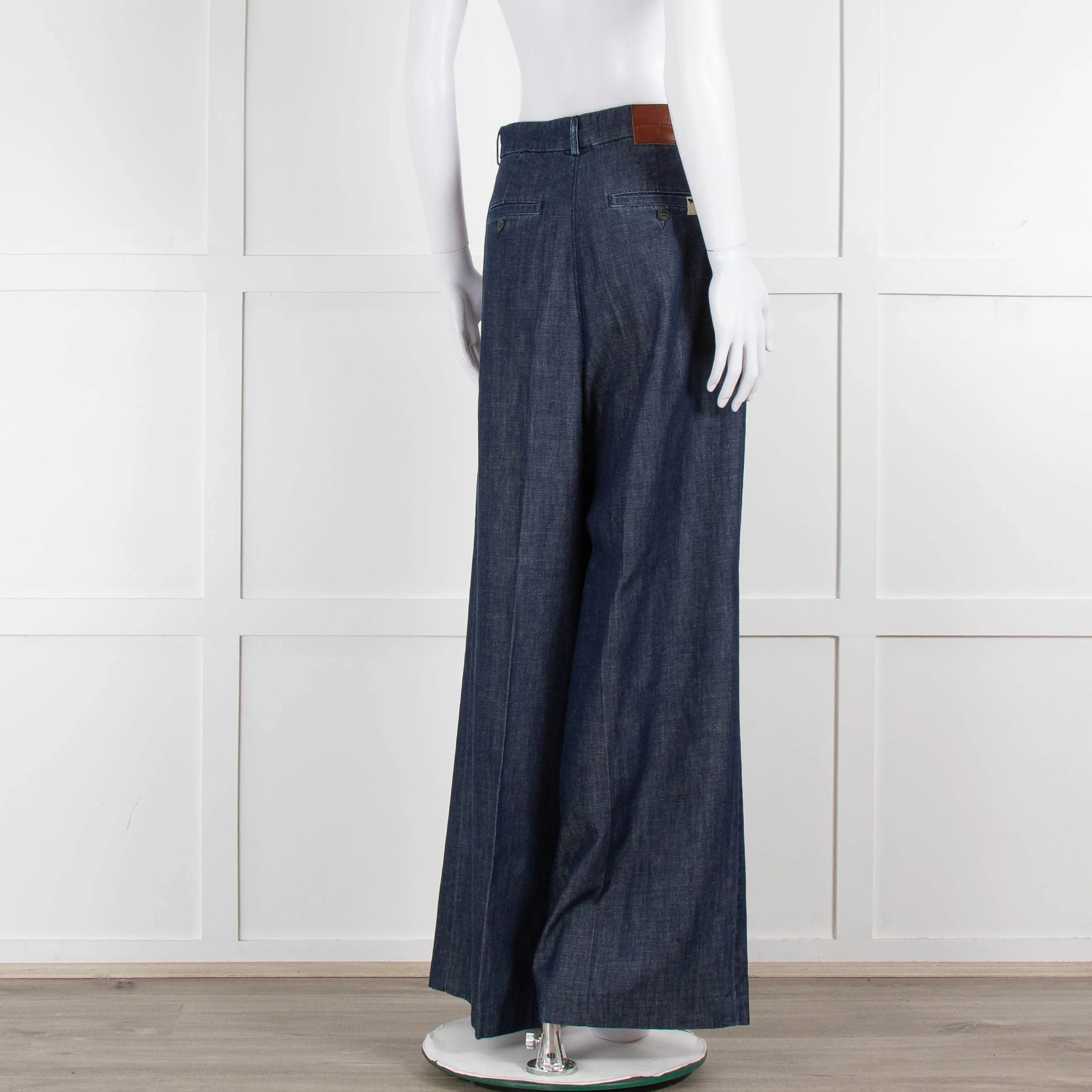 Weekend Max Mara Blue Denim Wide Leg Jeans - Image 4