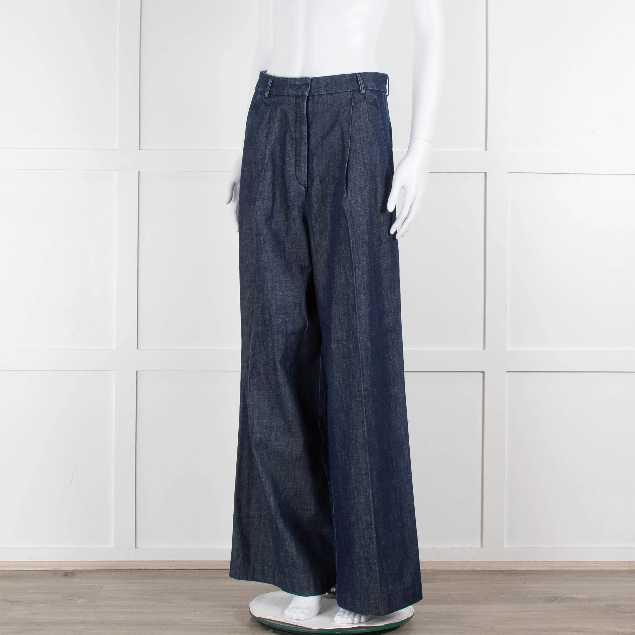 Weekend Max Mara Blue Denim Wide Leg Jeans - Image 8