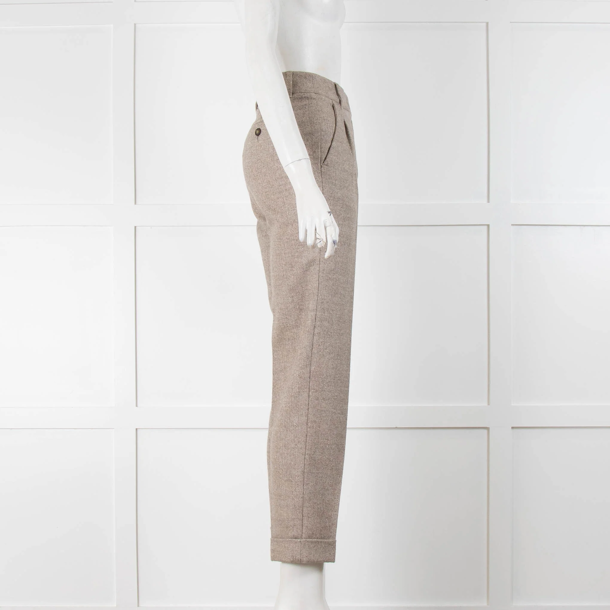 Weekend Max Mara Brown Fleck Trousers - Image 2