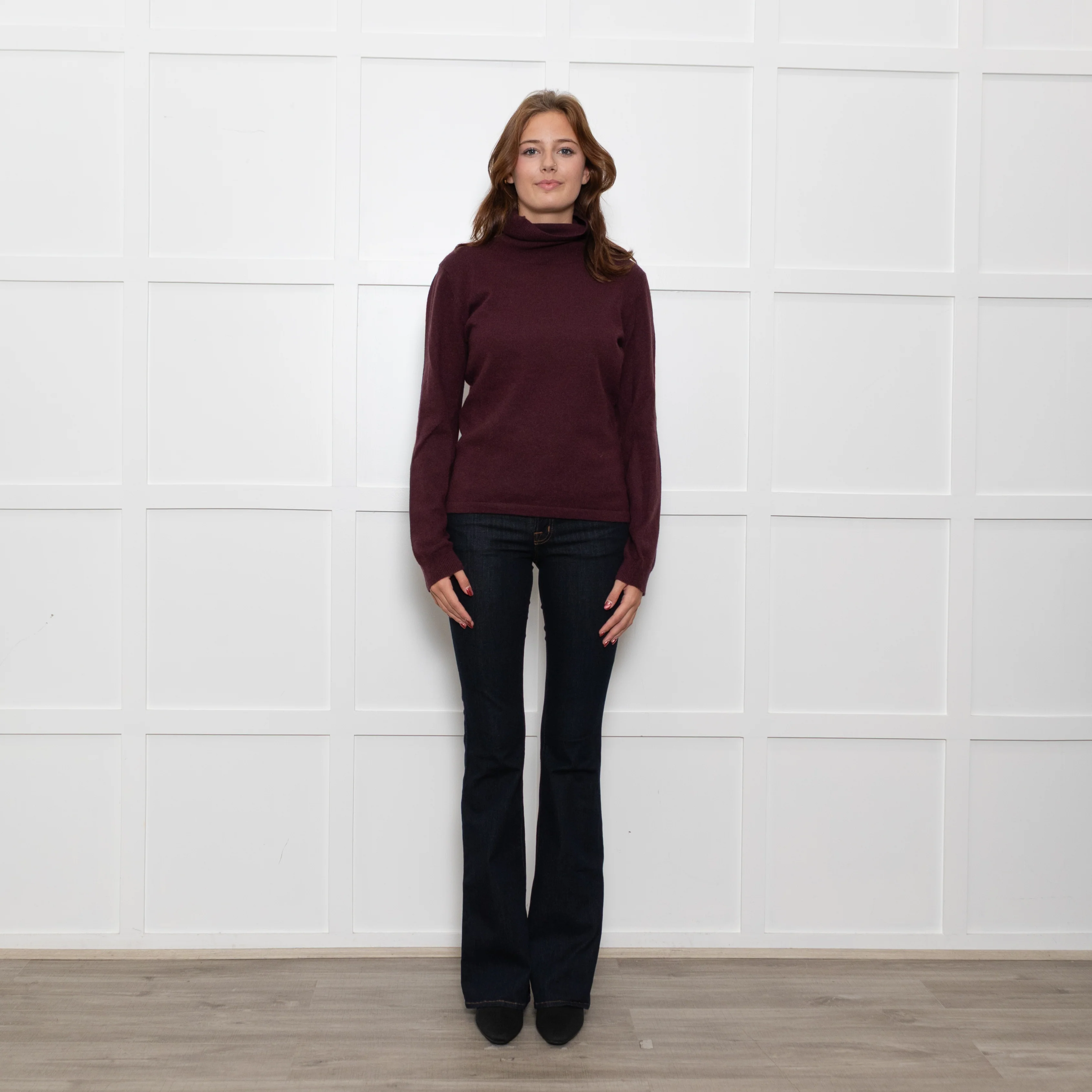 Weekend Max Mara Burgundy Cashmere Rollneck - Image 2