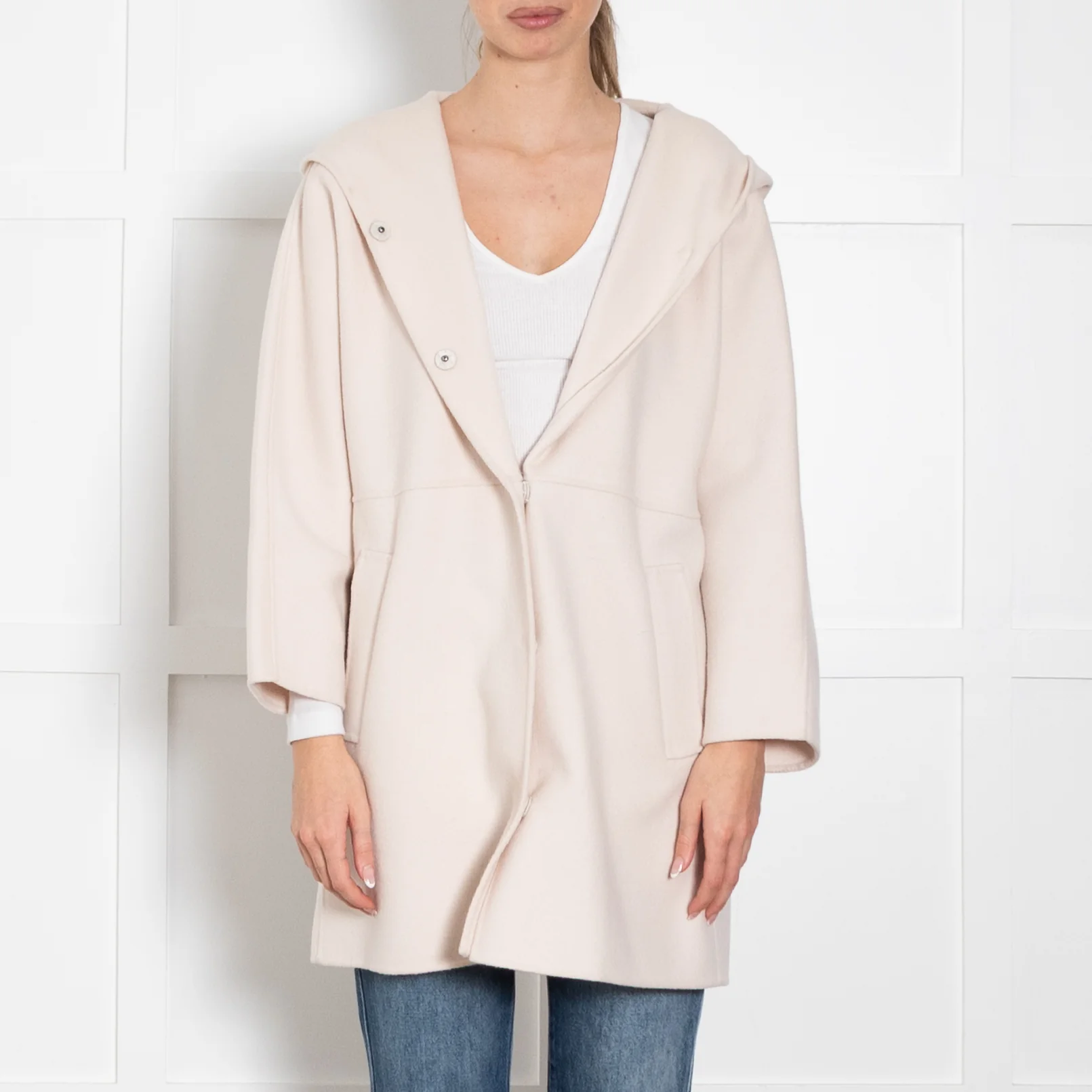 Weekend Max Mara Cream Hooded Jacket - Image 2