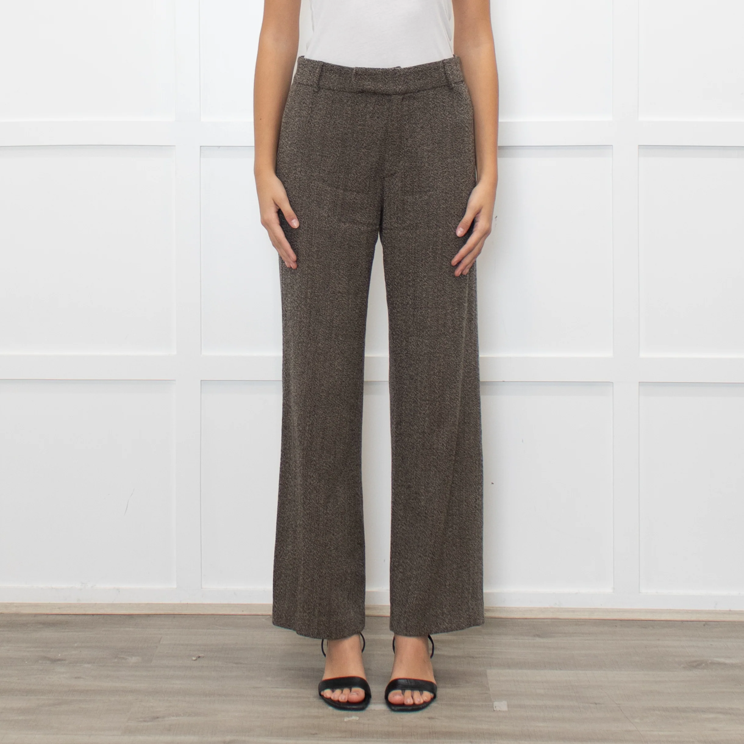Weekend Max Mara Khaki Fleck Trousers - Image 2