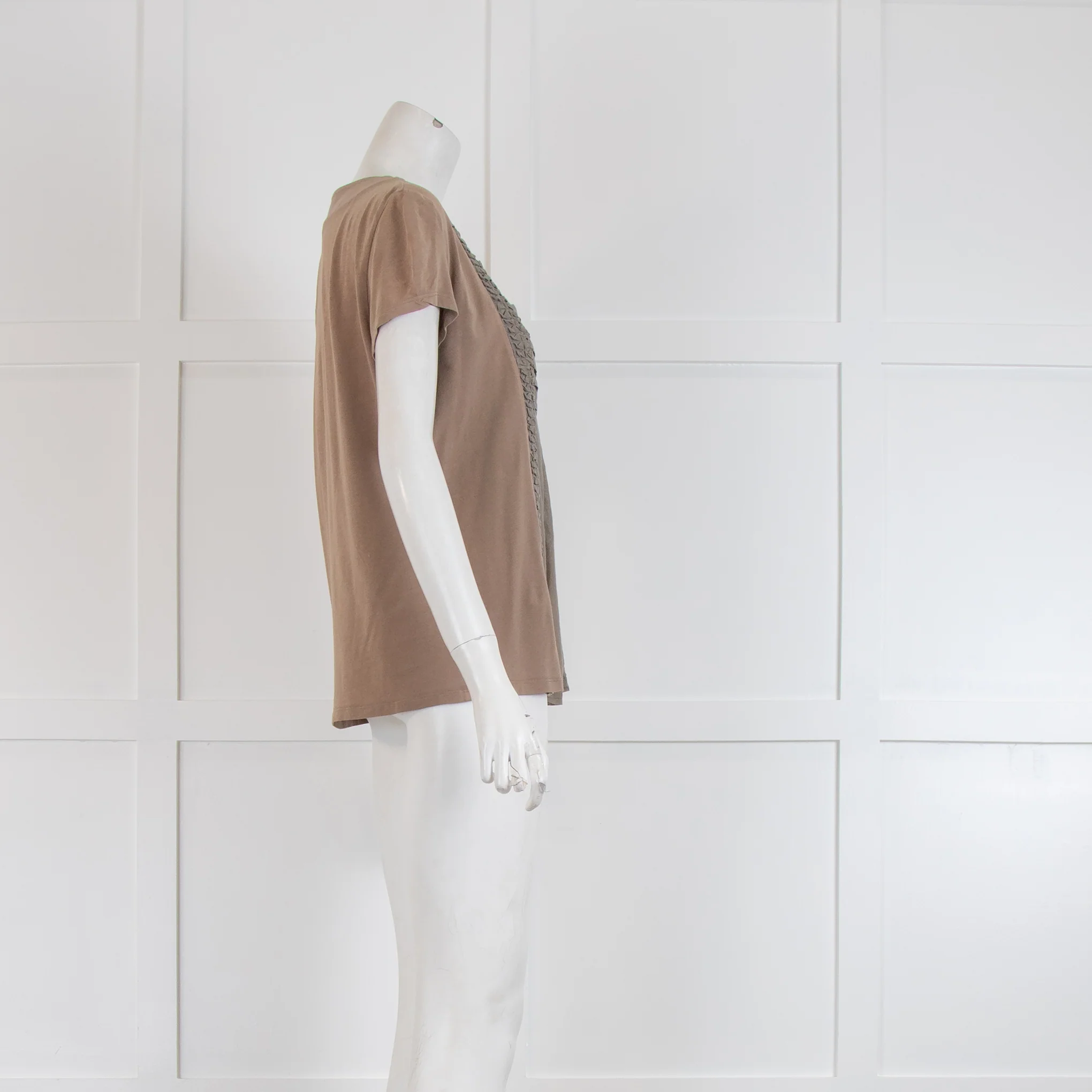Weekend Max Mara Light Brown Top with Pleating - Image 3