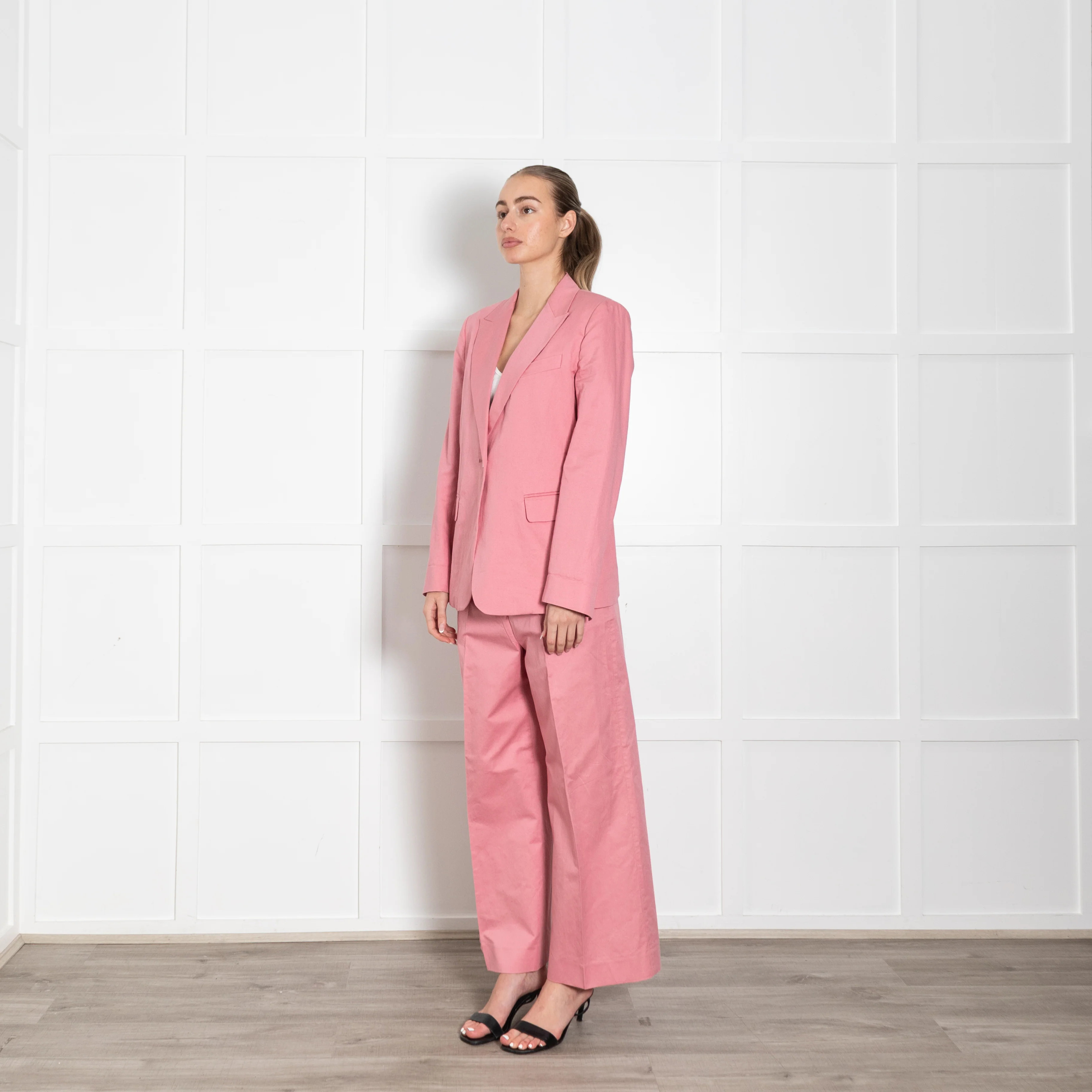 Weekend Max Mara Pink Cotton Blazer Jacket - Image 3