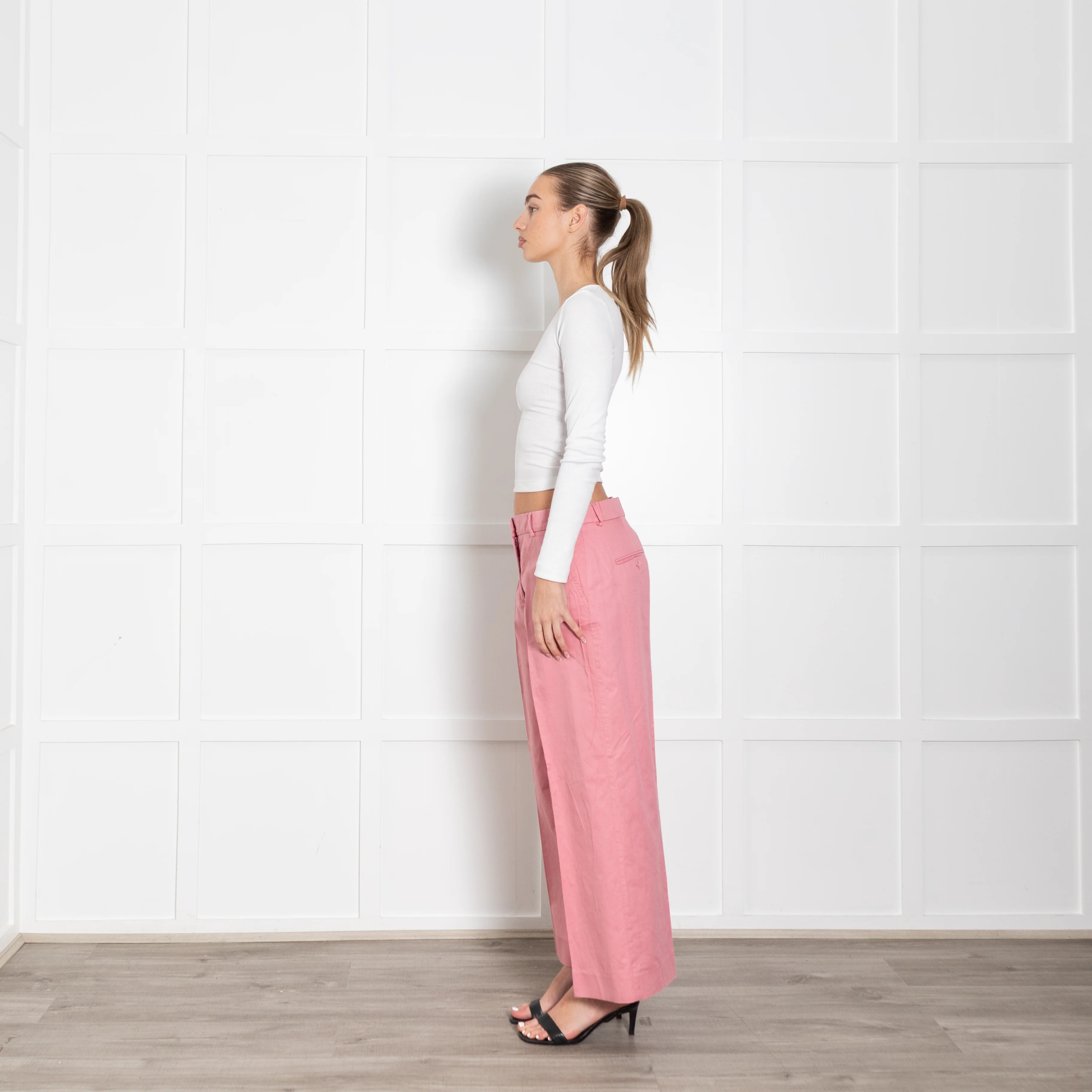 Weekend Max Mara Pink Cotton Trousers - Image 5