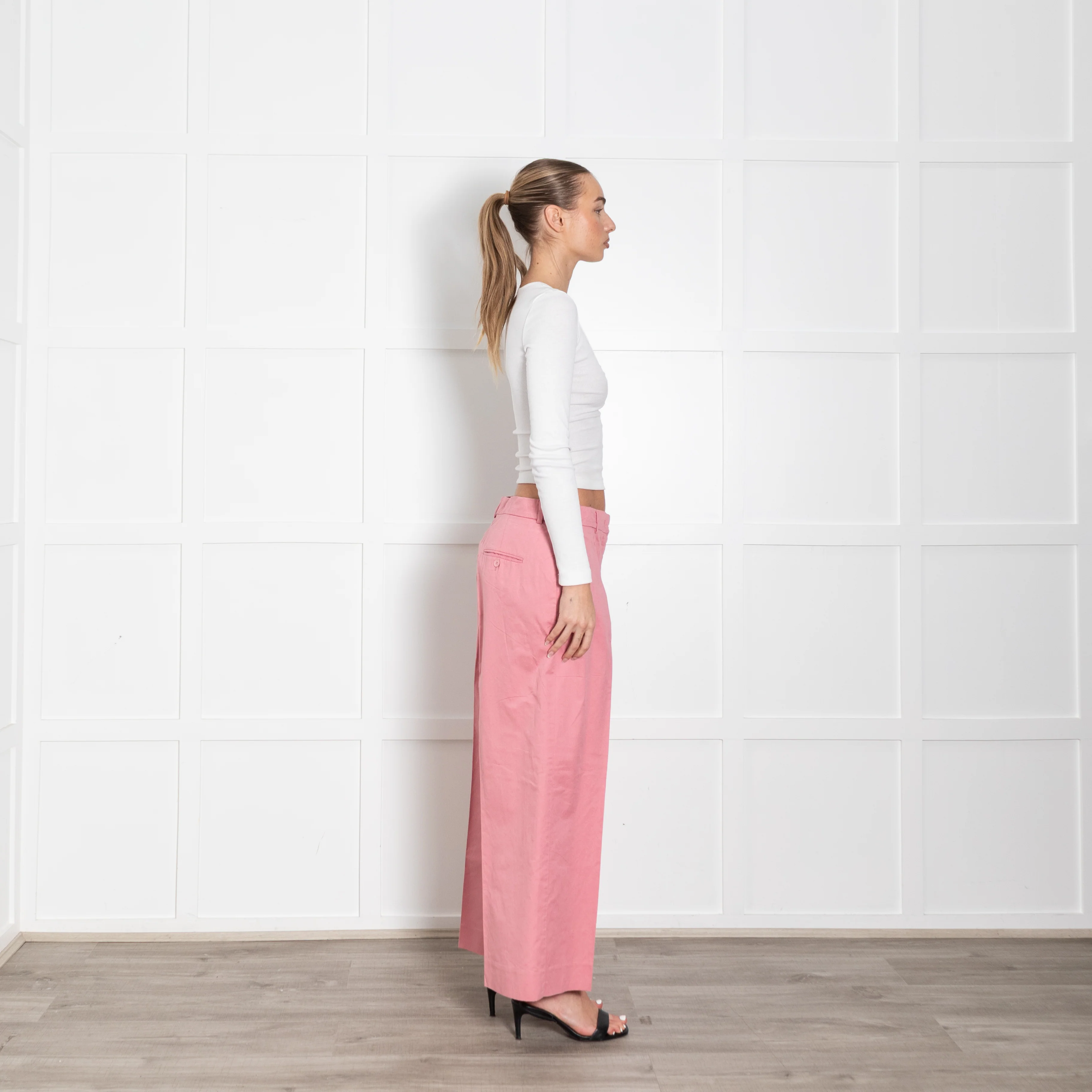 Weekend Max Mara Pink Cotton Trousers - Image 7