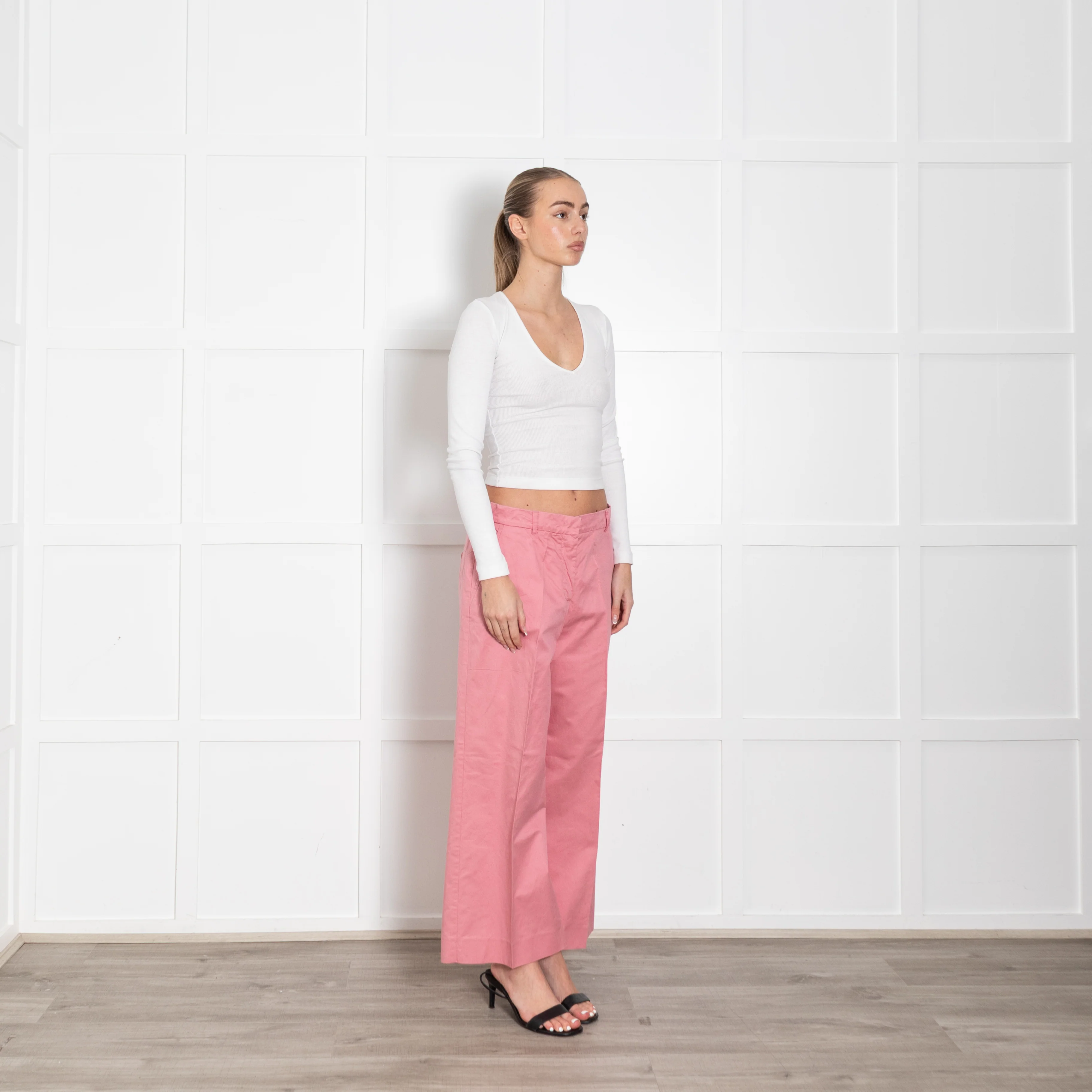 Weekend Max Mara Pink Cotton Trousers - Image 8