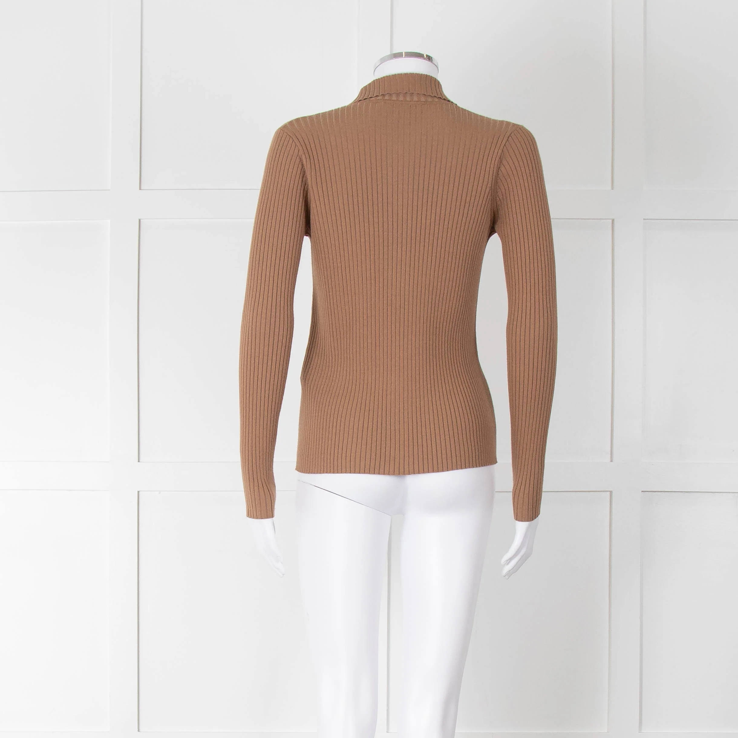 Weekend Max Mara Tan Ribbed Cardigan - Image 5