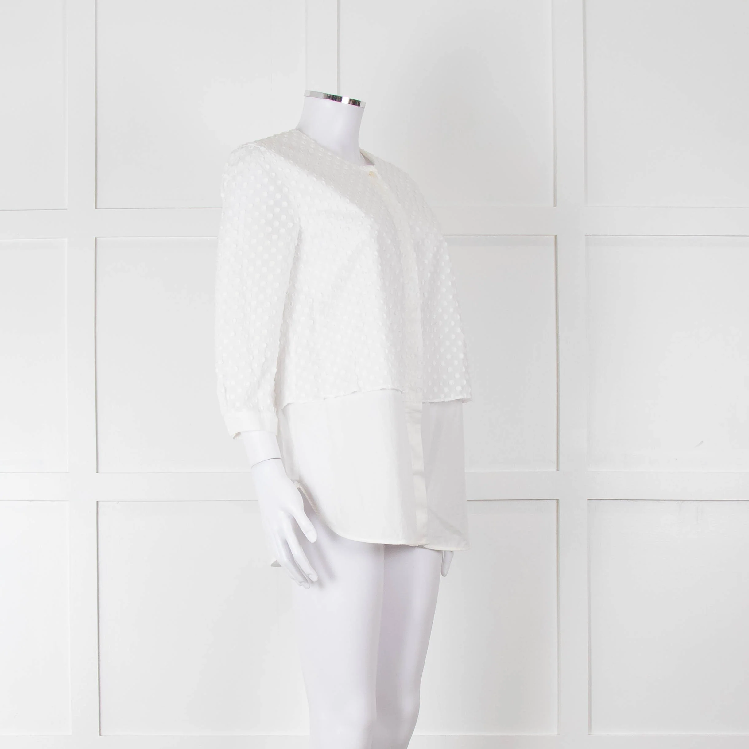Weekend Max Mara White Dot Layered Shirt - Image 2
