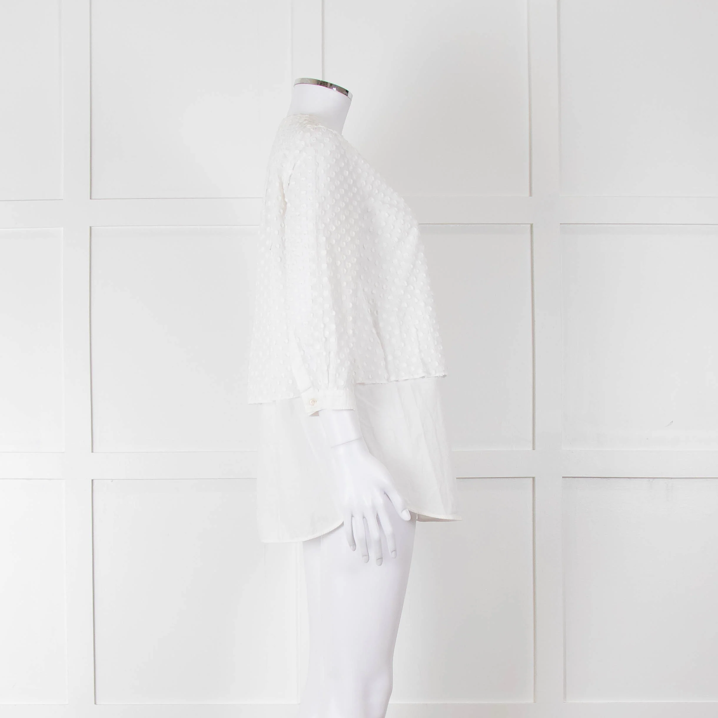 Weekend Max Mara White Dot Layered Shirt - Image 3