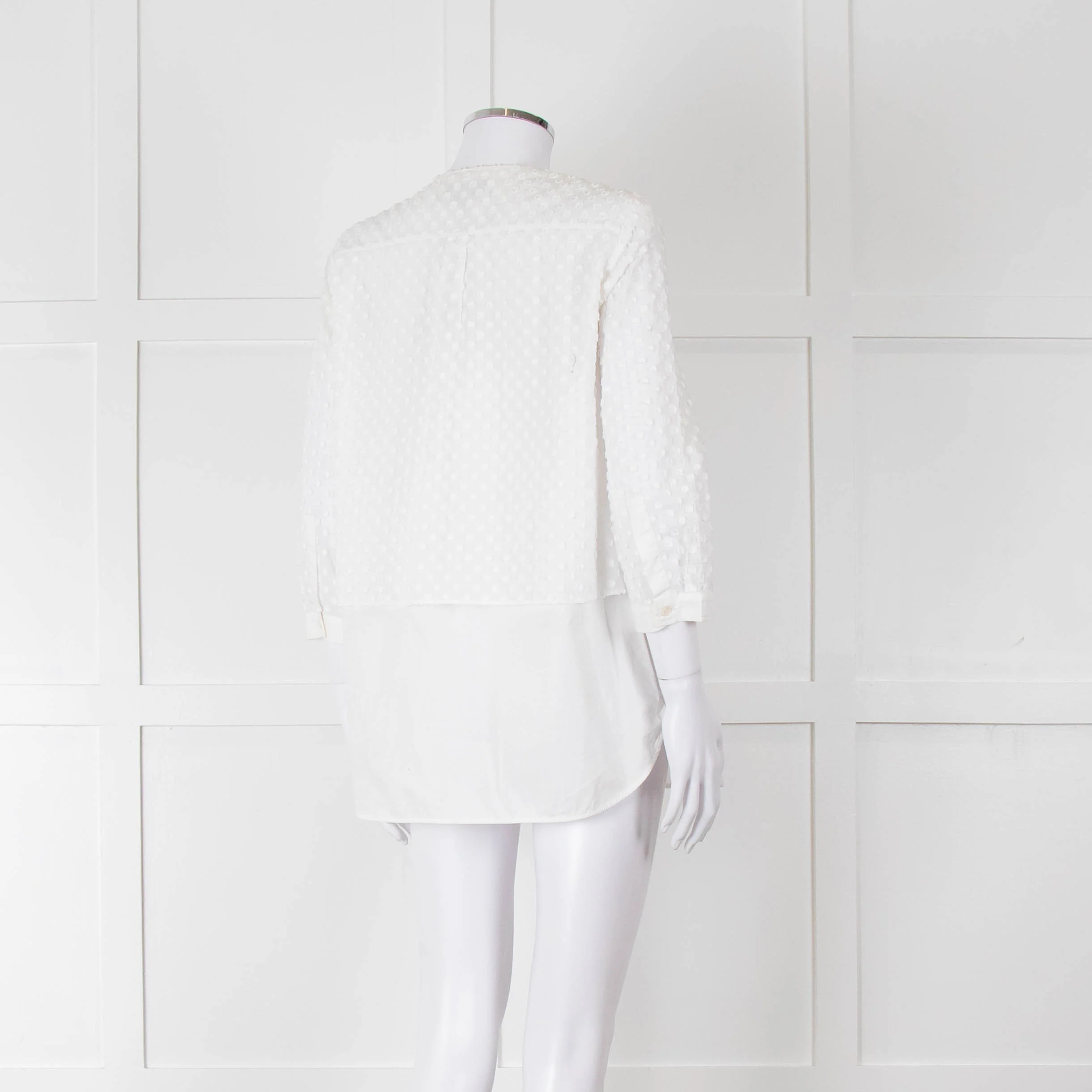 Weekend Max Mara White Dot Layered Shirt - Image 4