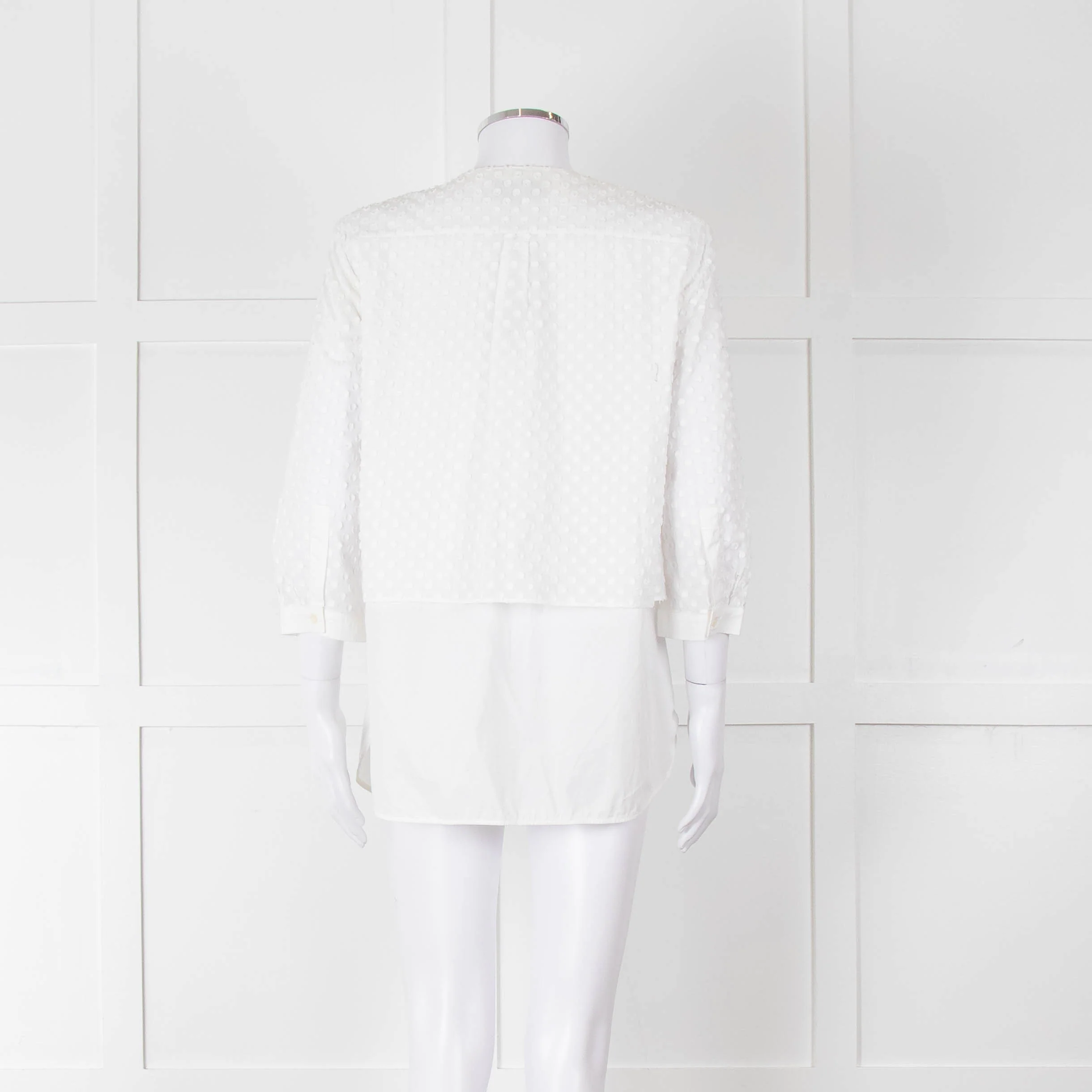 Weekend Max Mara White Dot Layered Shirt - Image 5
