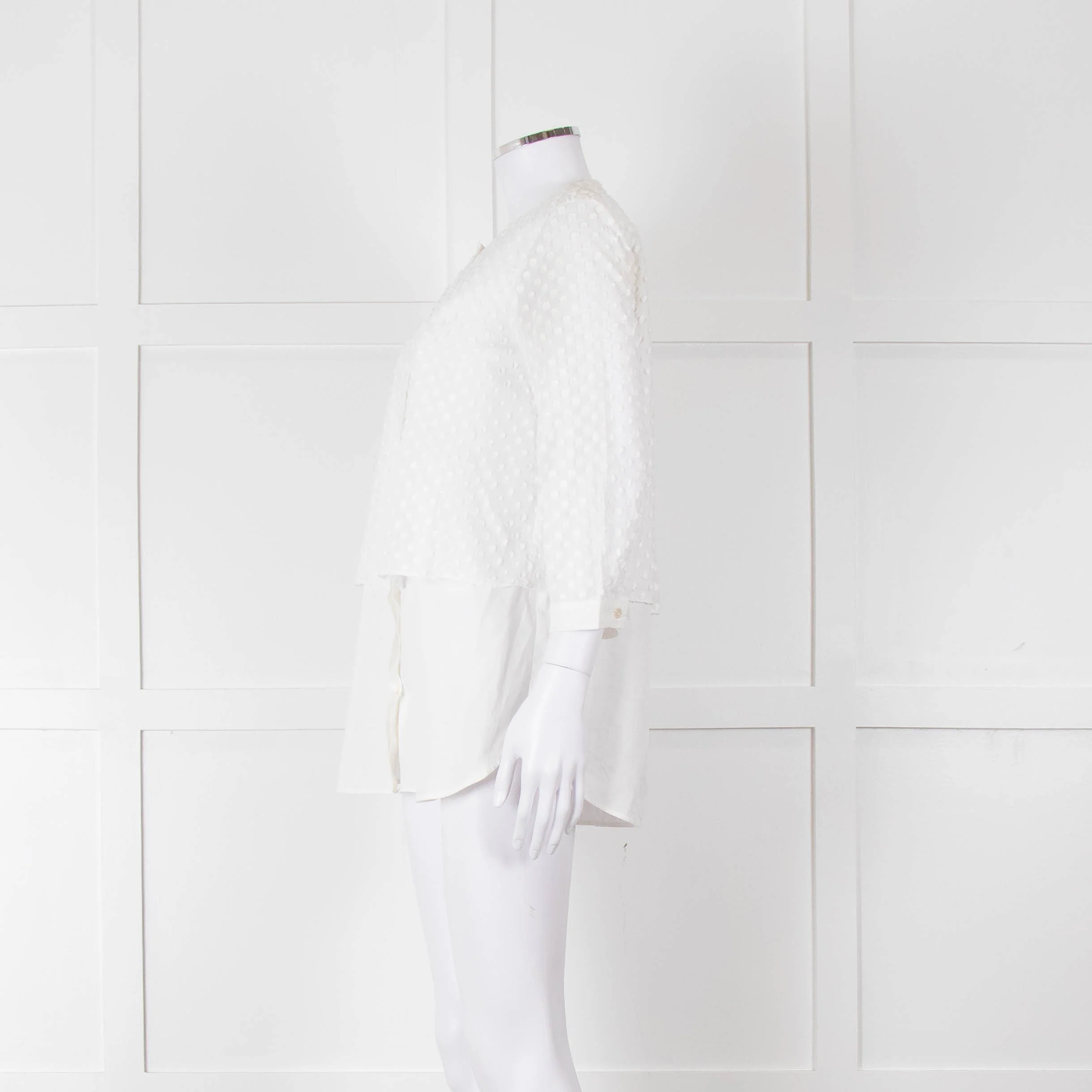 Weekend Max Mara White Dot Layered Shirt - Image 7