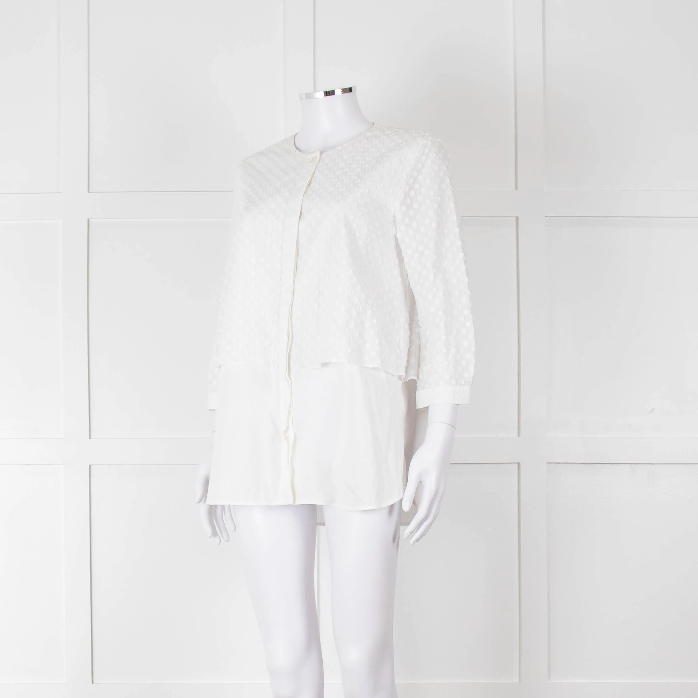 Weekend Max Mara White Dot Layered Shirt - Image 8