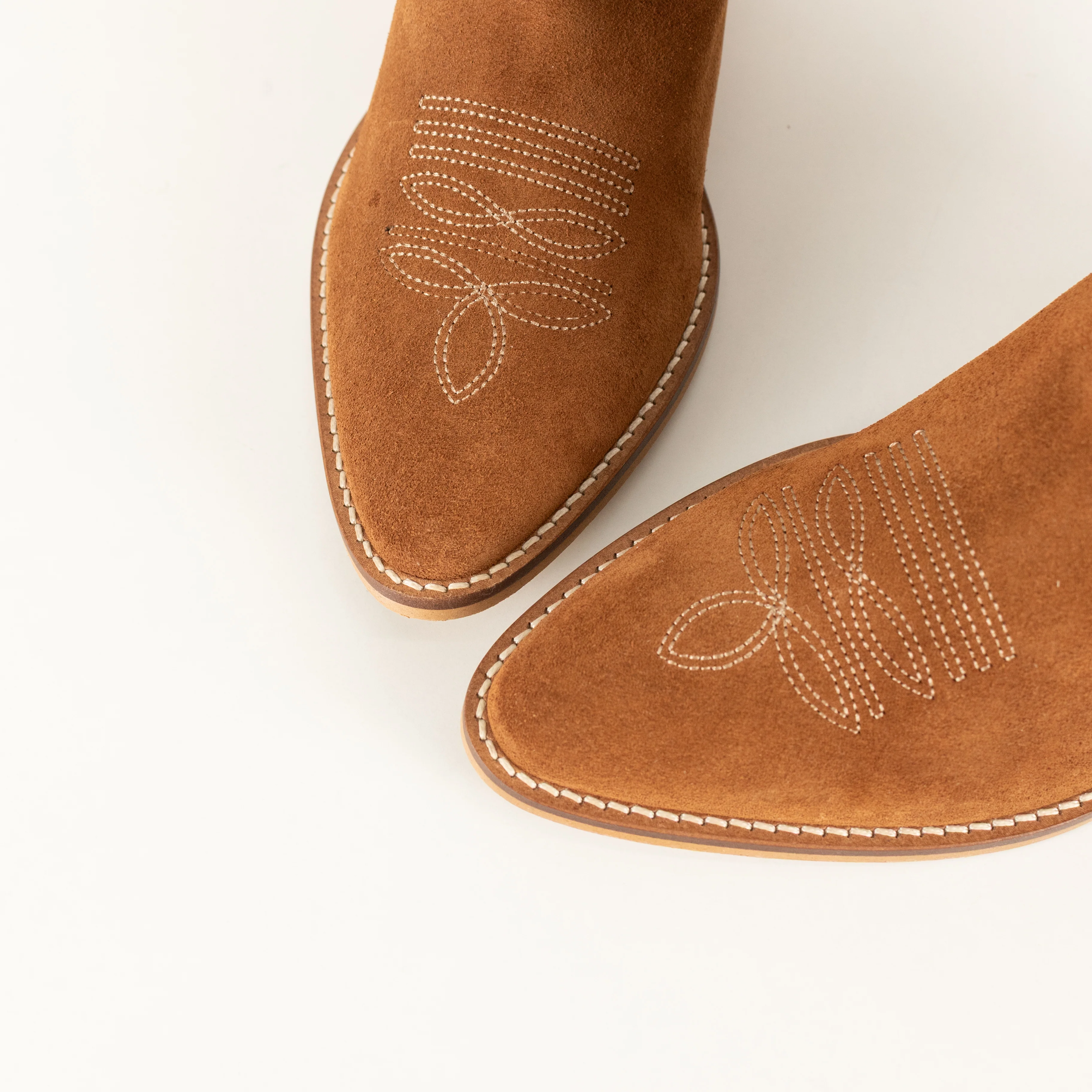 Welligoggs Tan Suede Beth Cowboy Boots - Image 9