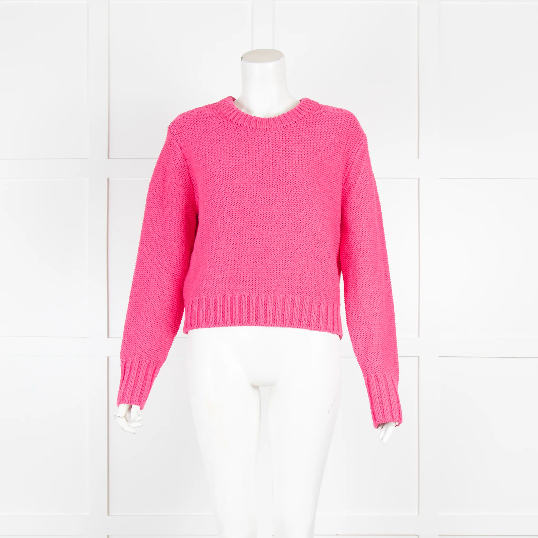 White + Warren Bright Pink Cotton Knit