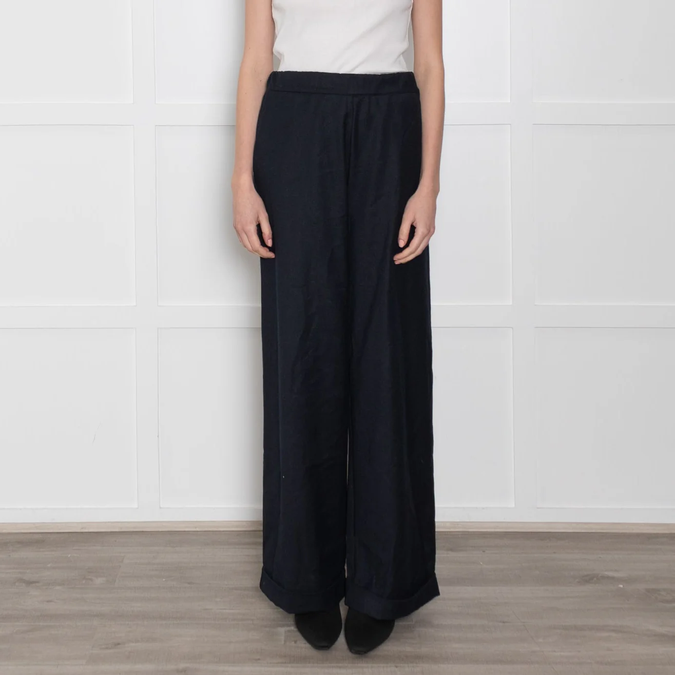 Whyci Milano Navy Full Length Trousers - Image 2
