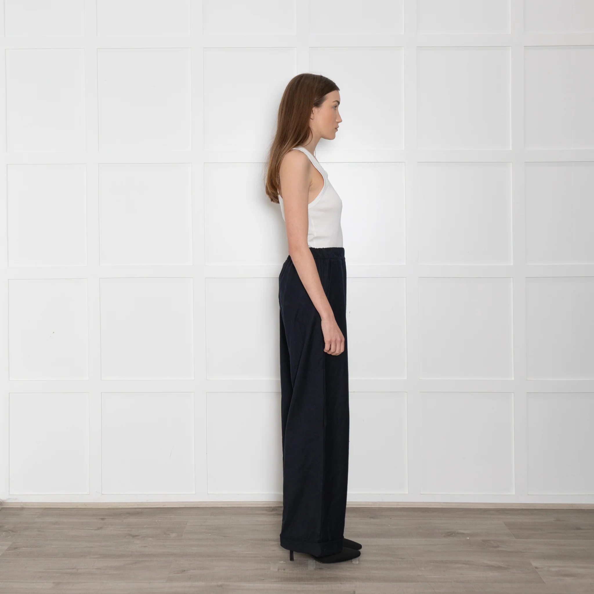 Whyci Milano Navy Full Length Trousers - Image 6