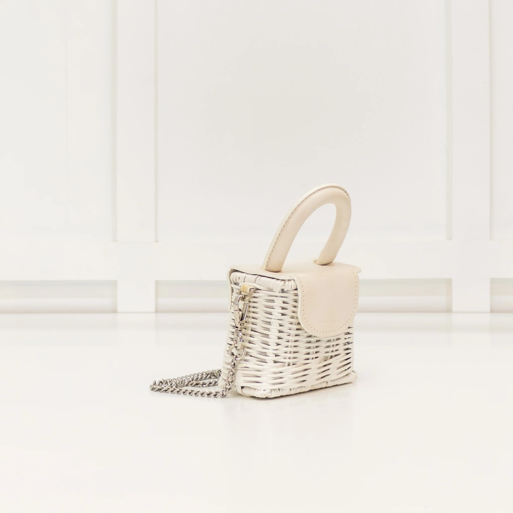 Wicker Wings White Mini Top Handle Bag - Image 3