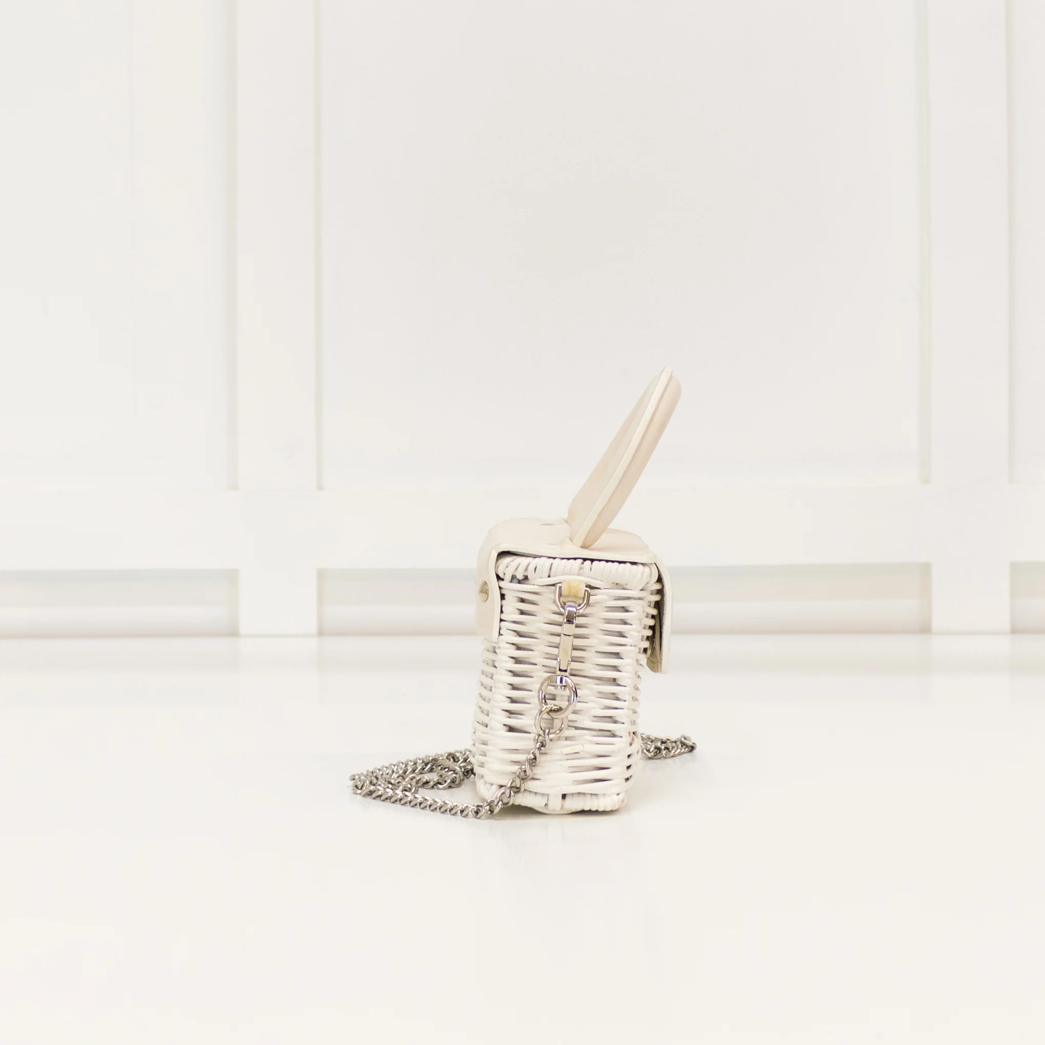 Wicker Wings White Mini Top Handle Bag - Image 4