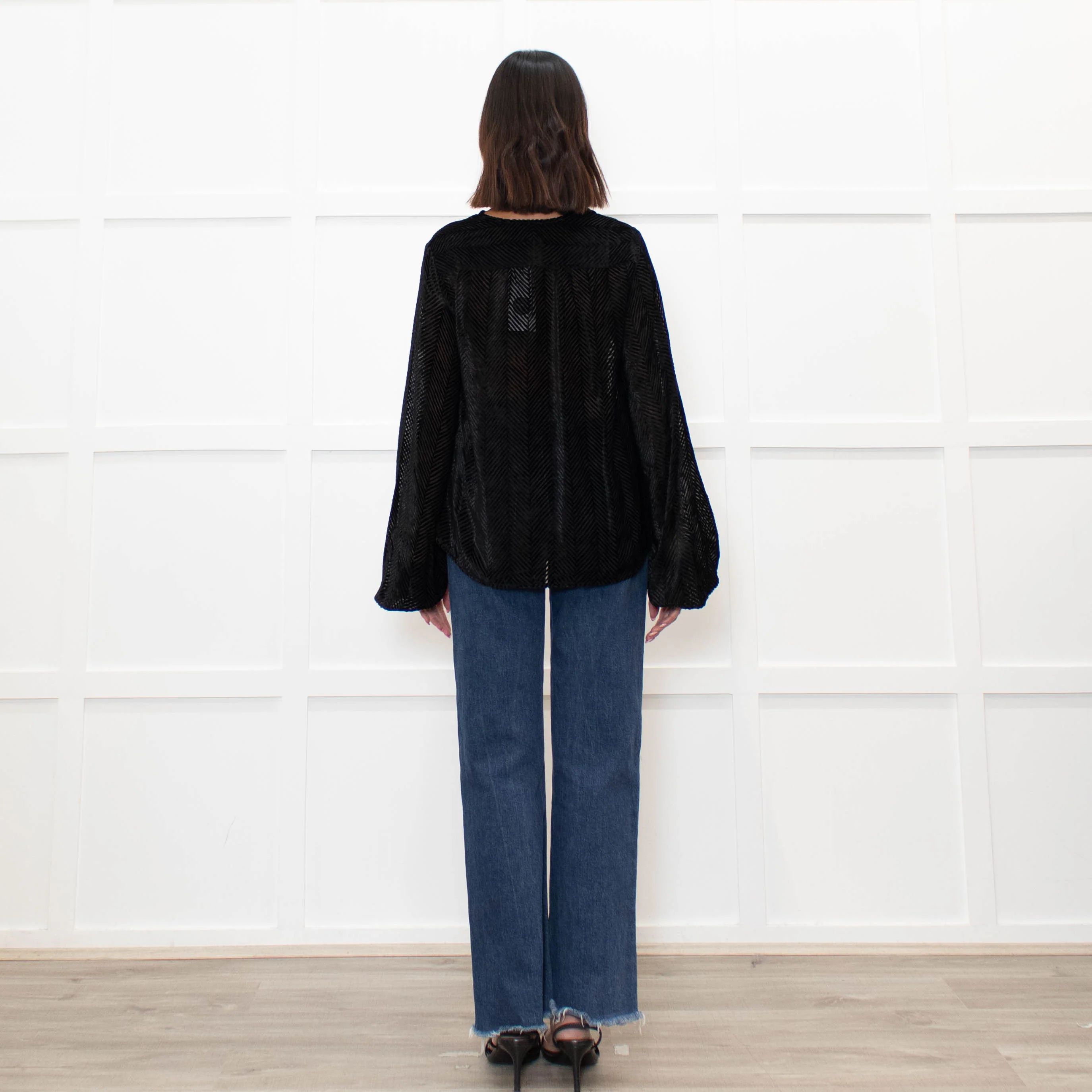 Wiggy Kit Devore Chevron Blouse - Image 5