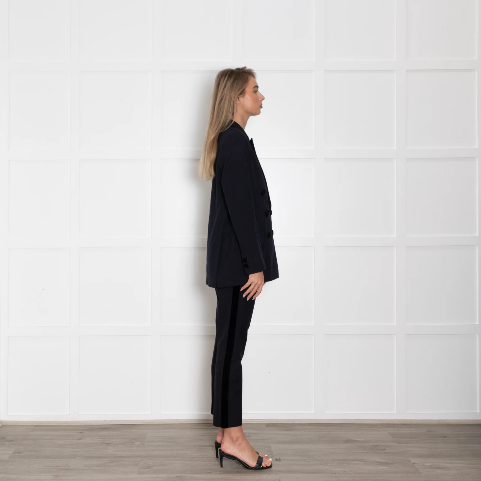 Wyse Blue Tuxedo Jacket With Velvet Collar - Image 6