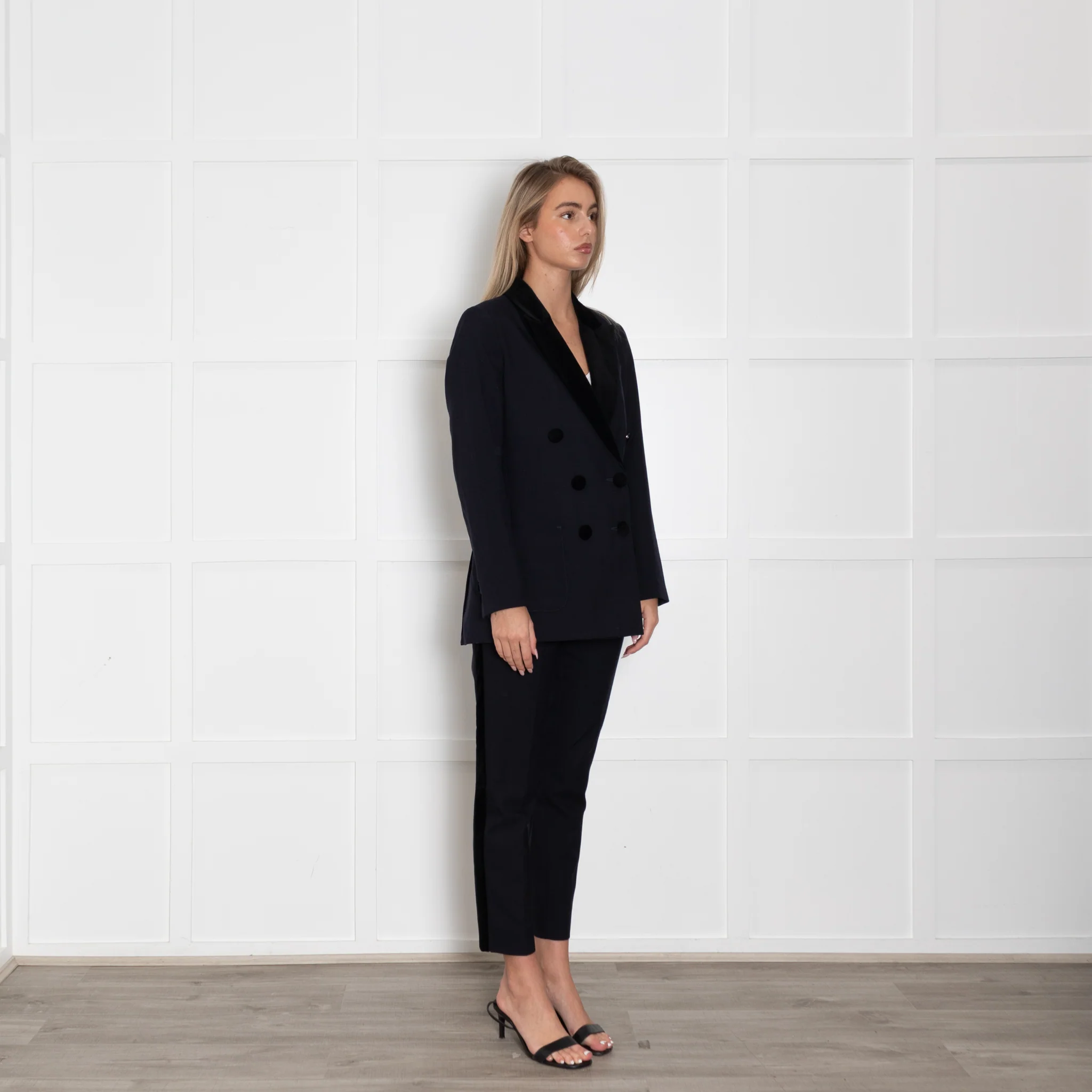 Wyse Blue Tuxedo Jacket With Velvet Collar - Image 7