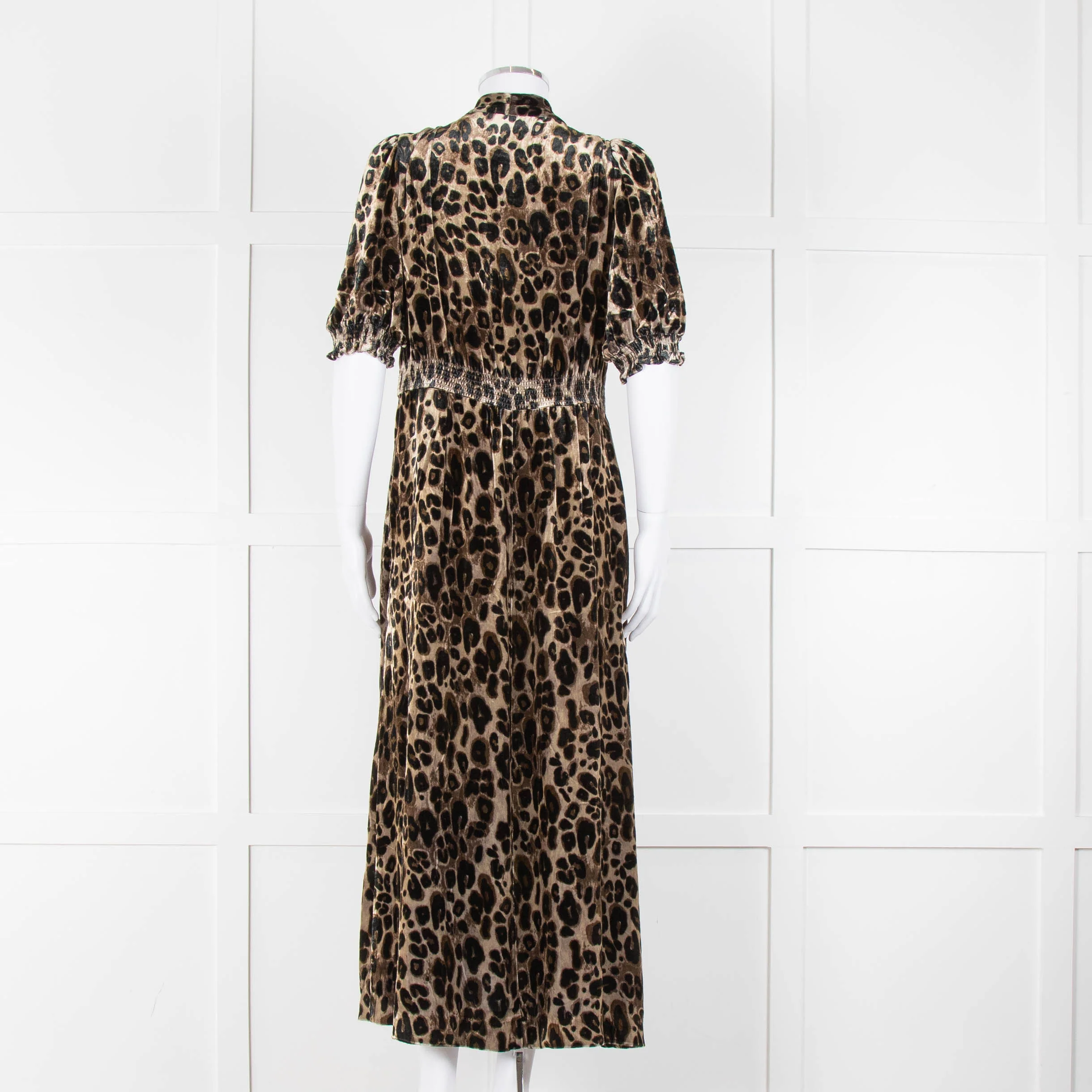 Wyse Desiree Leopard Print Velvet Feel Maxi Dress - Image 5