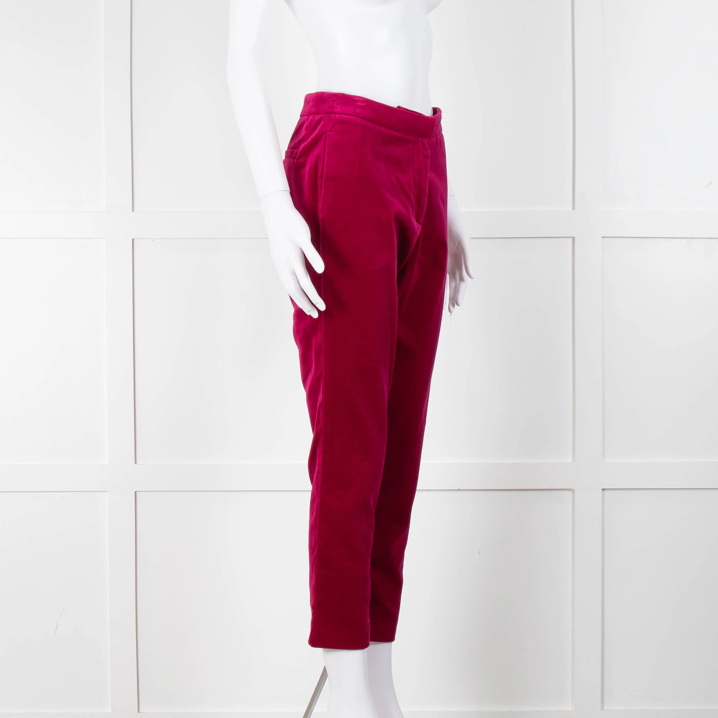 Wyse Fuschia Velvet Sandrine Trousers - Image 2