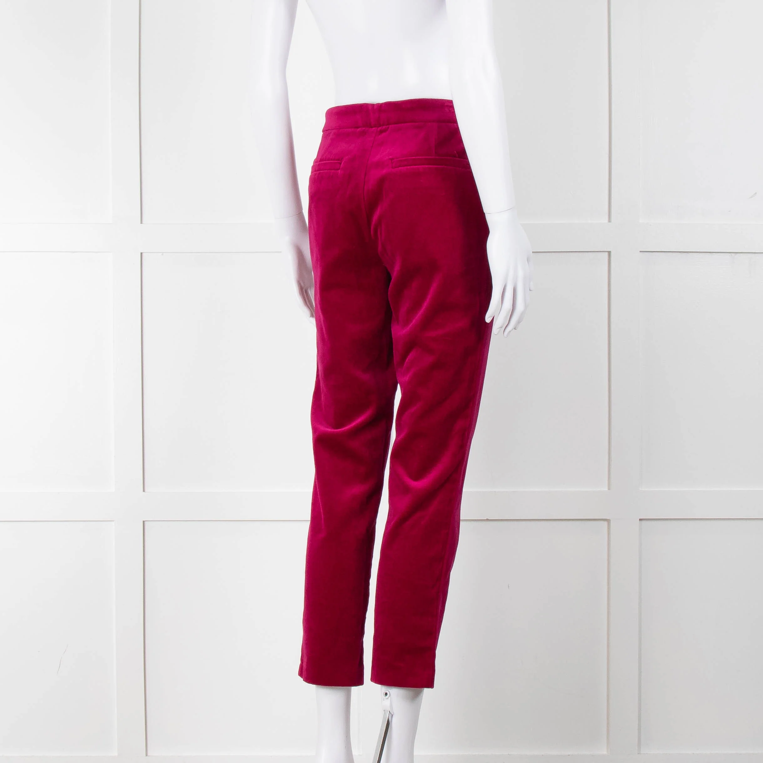 Wyse Fuschia Velvet Sandrine Trousers - Image 4