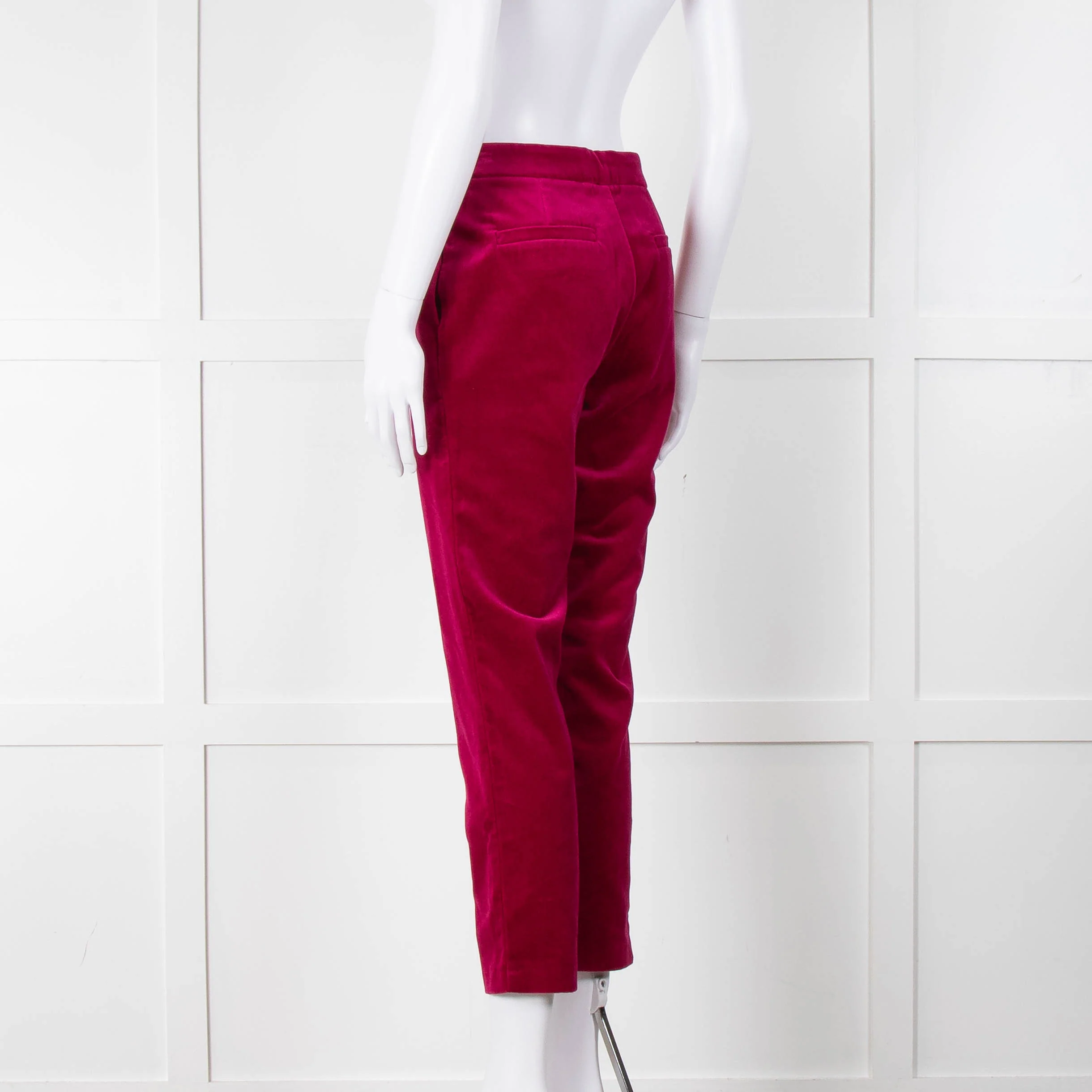 Wyse Fuschia Velvet Sandrine Trousers - Image 6