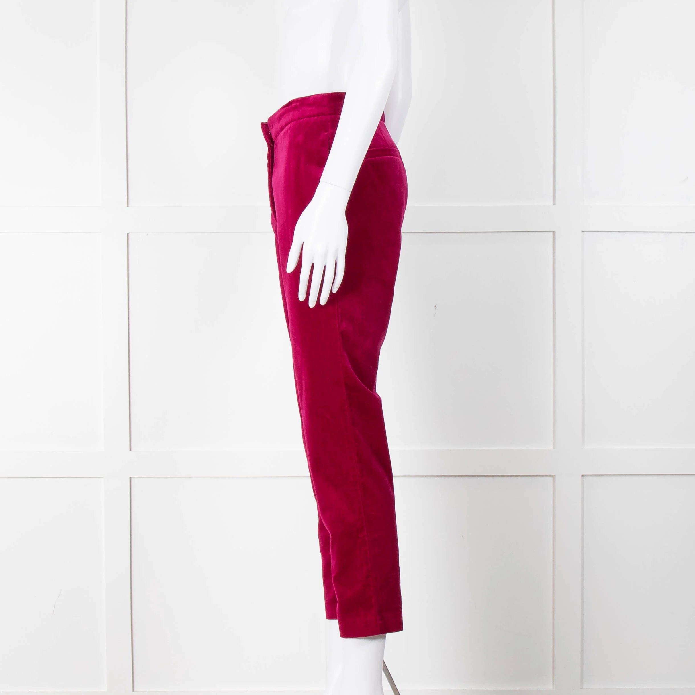 Wyse Fuschia Velvet Sandrine Trousers - Image 7