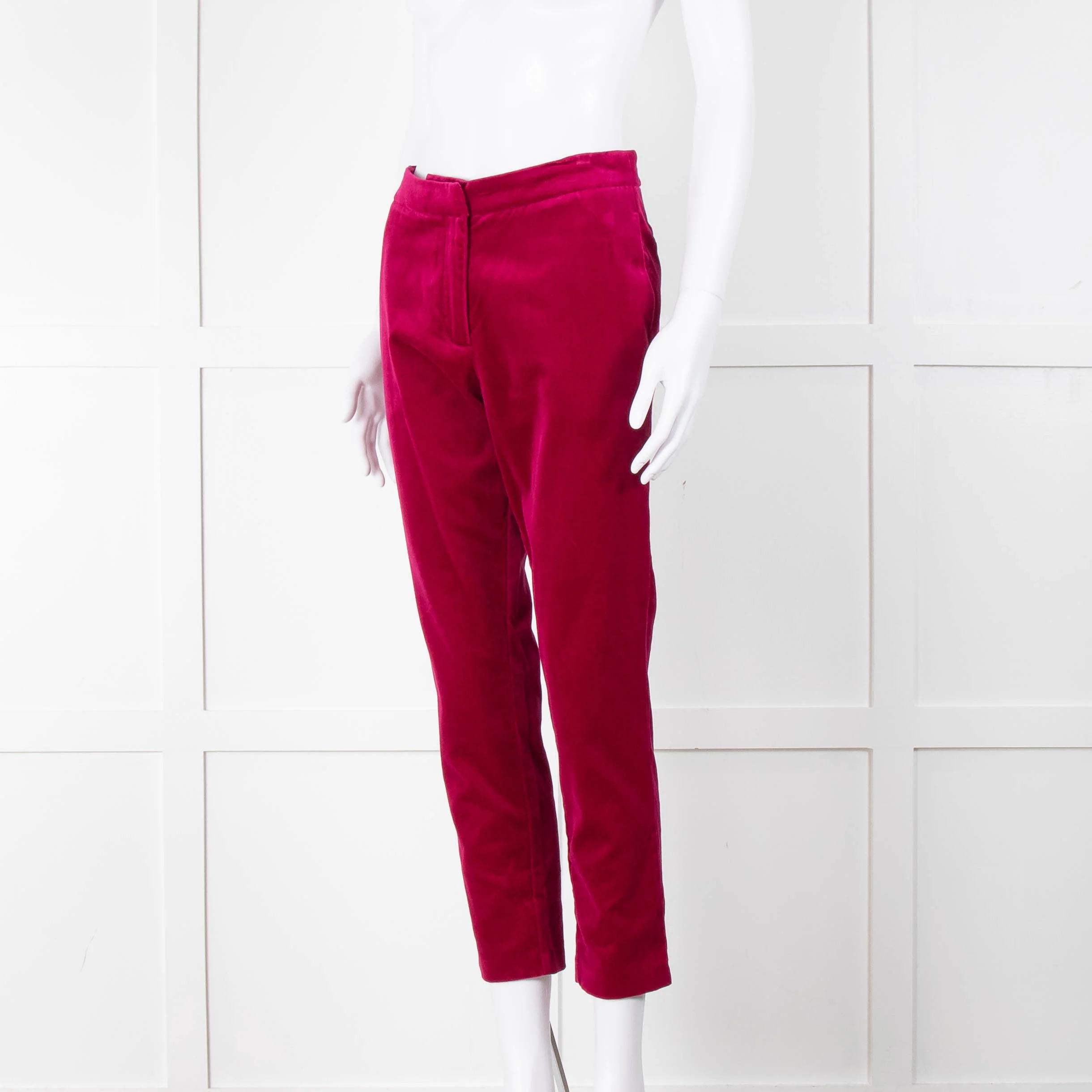 Wyse Fuschia Velvet Sandrine Trousers - Image 8