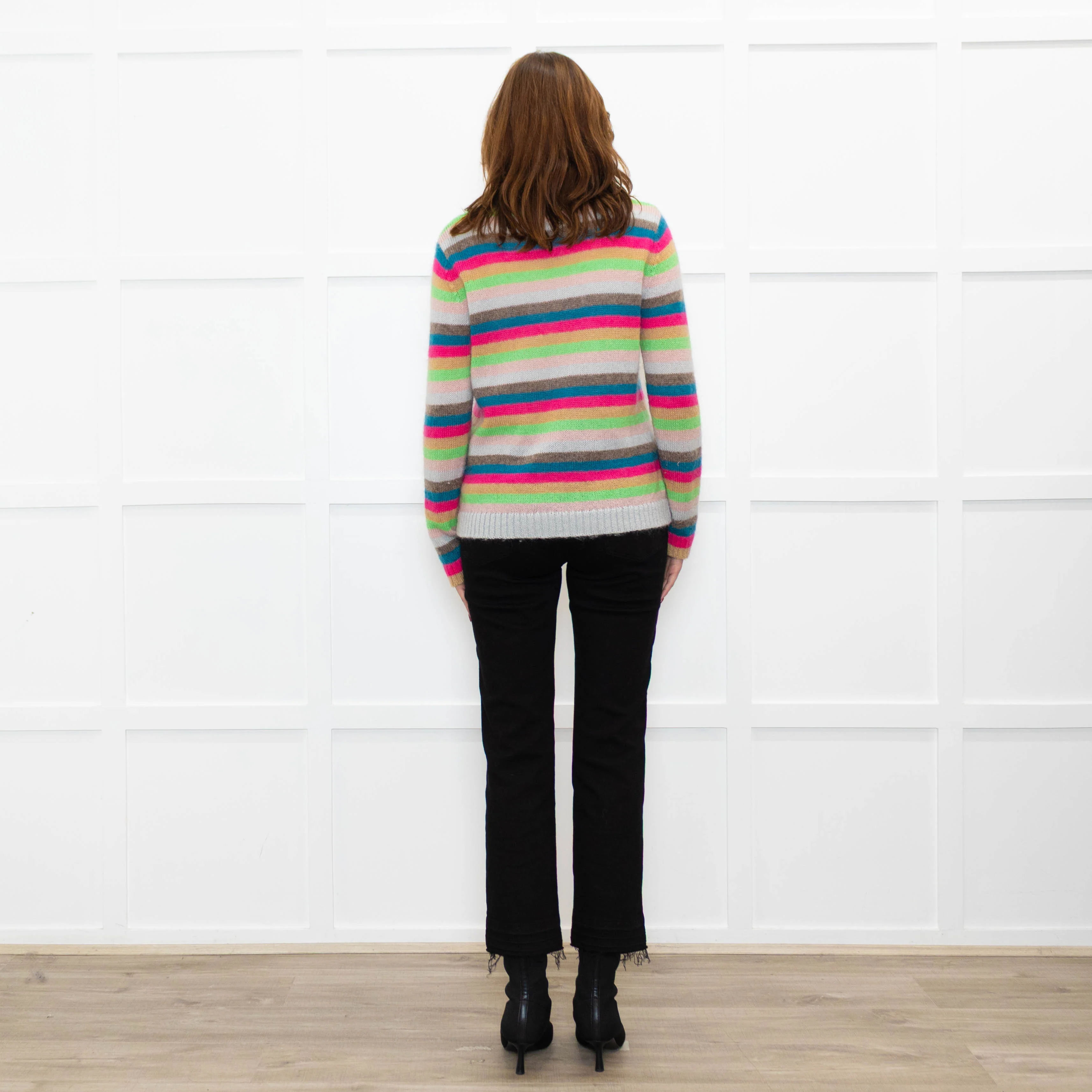 Wyse Multi Stripe Mohair Wool Blend Jumper - Image 5