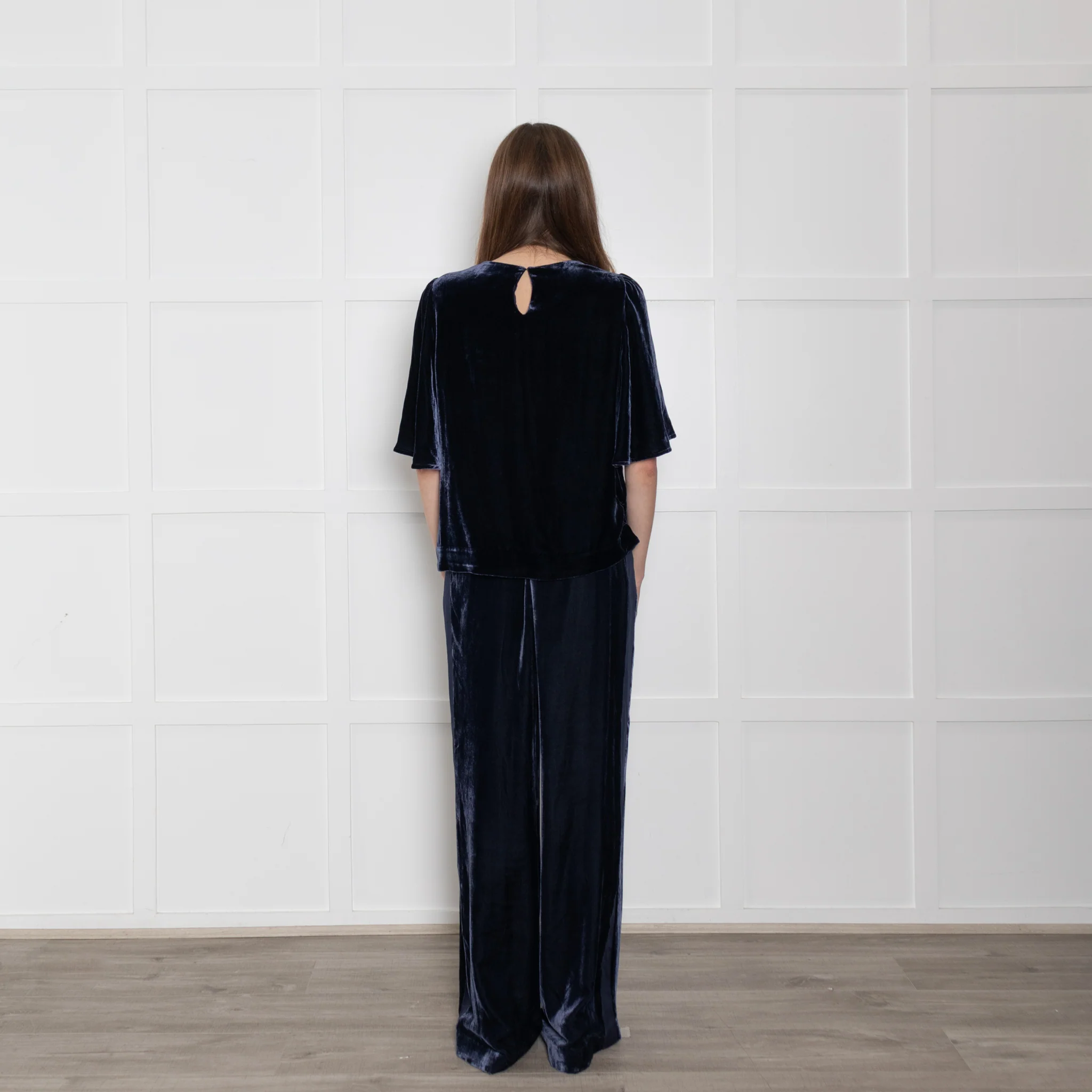 Wyse Navy Short Sleeve Top - Image 5