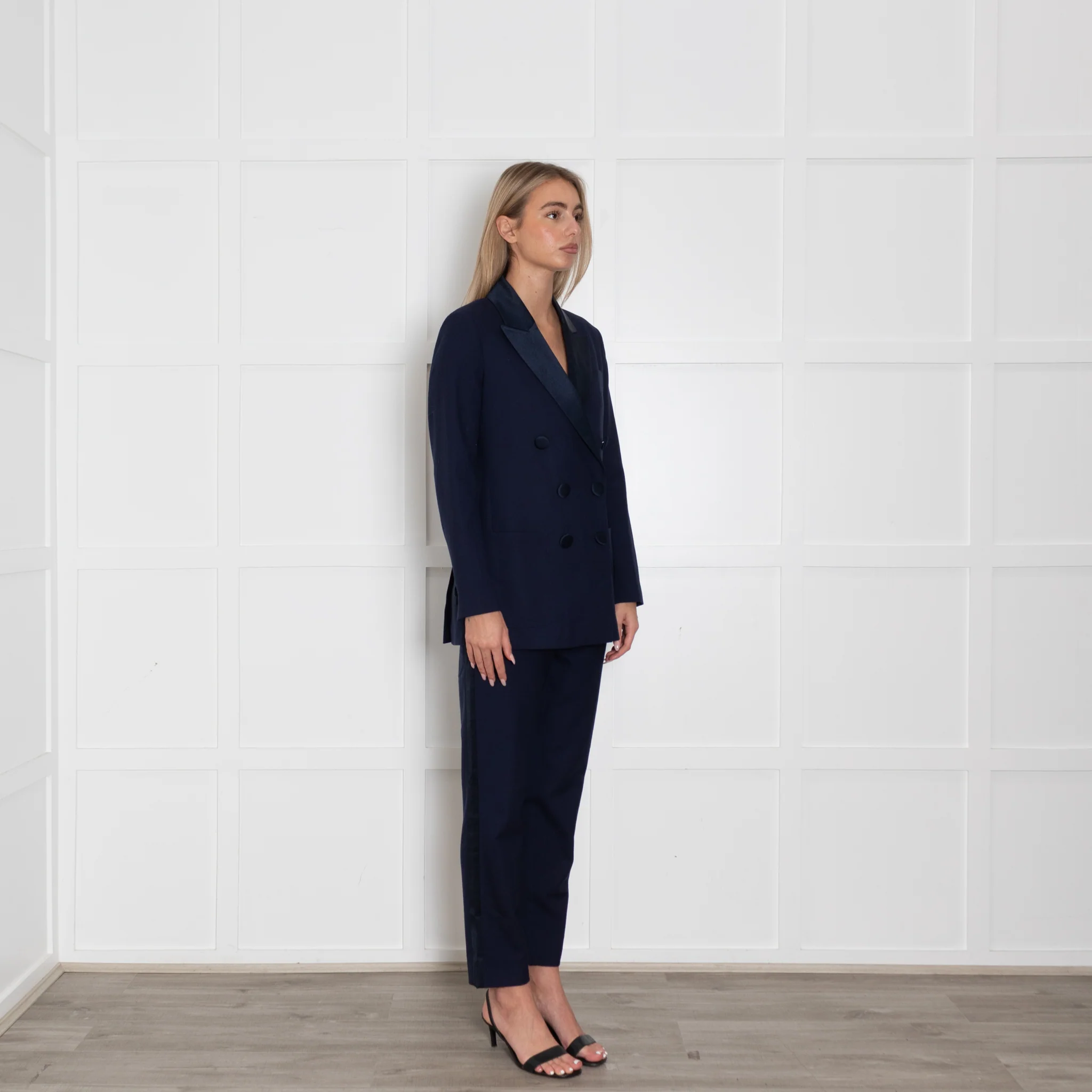 Wyse Navy Tuxedo Jacket with Velvet Collar - Image 7