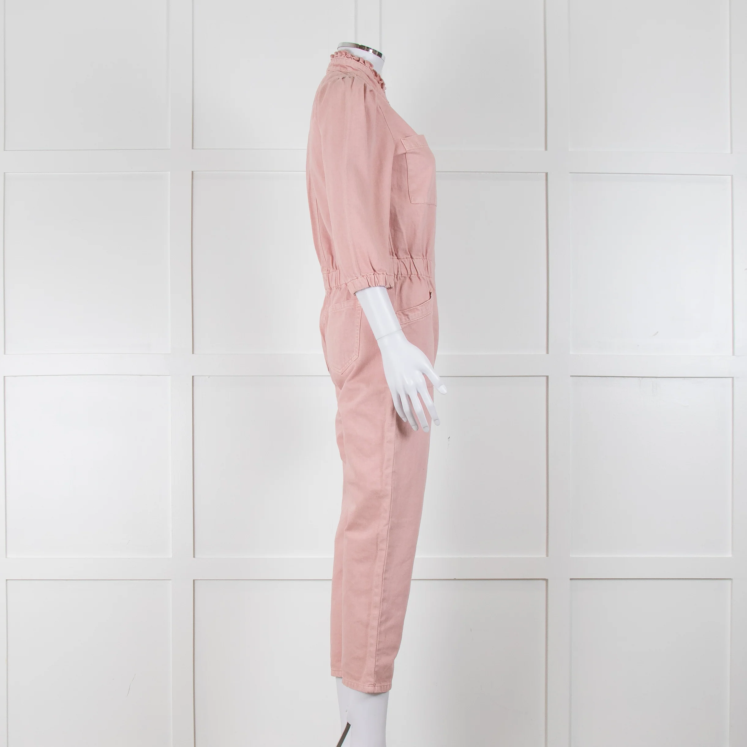 Wyse Pale Pink Denim Jumpsuit - Image 3