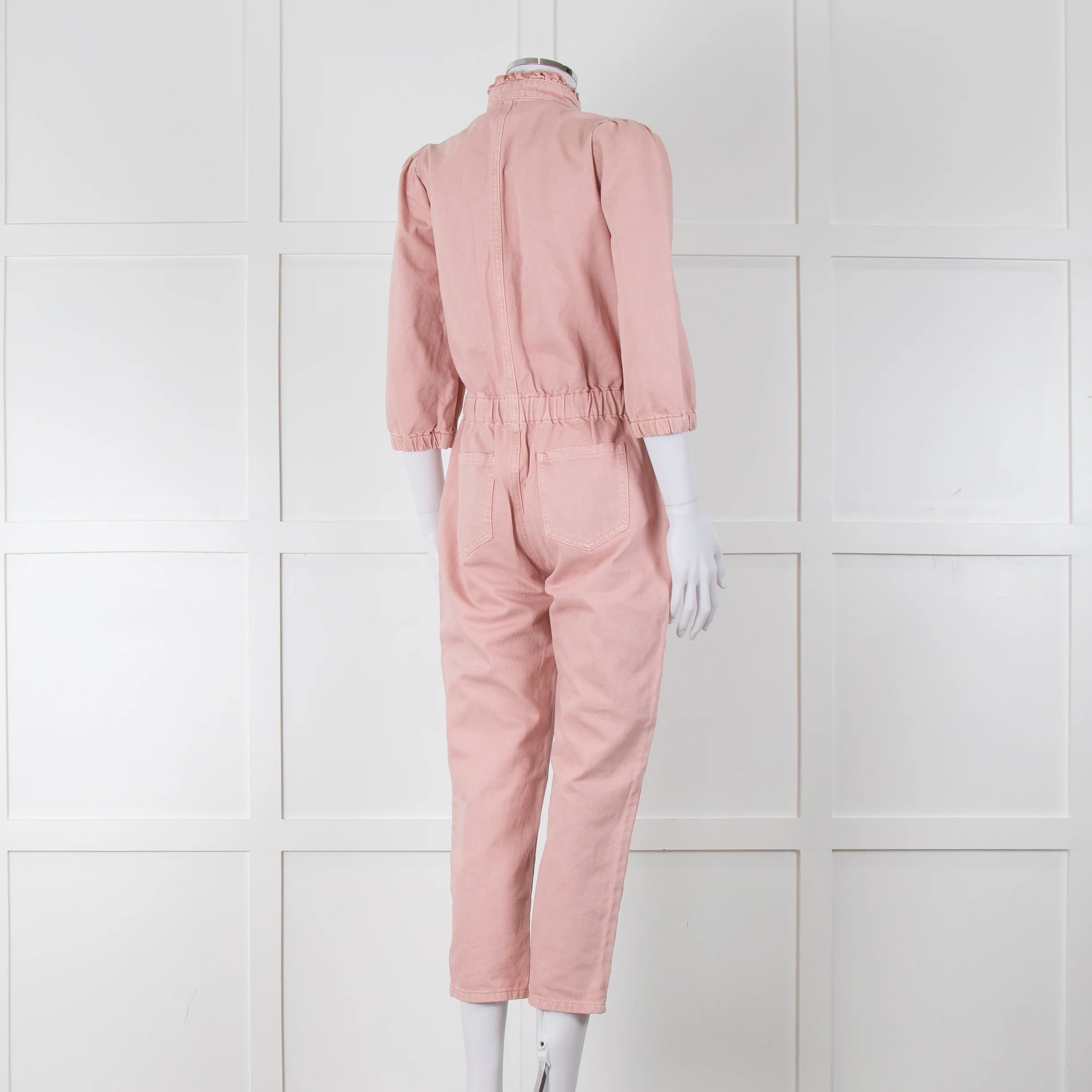 Wyse Pale Pink Denim Jumpsuit - Image 4