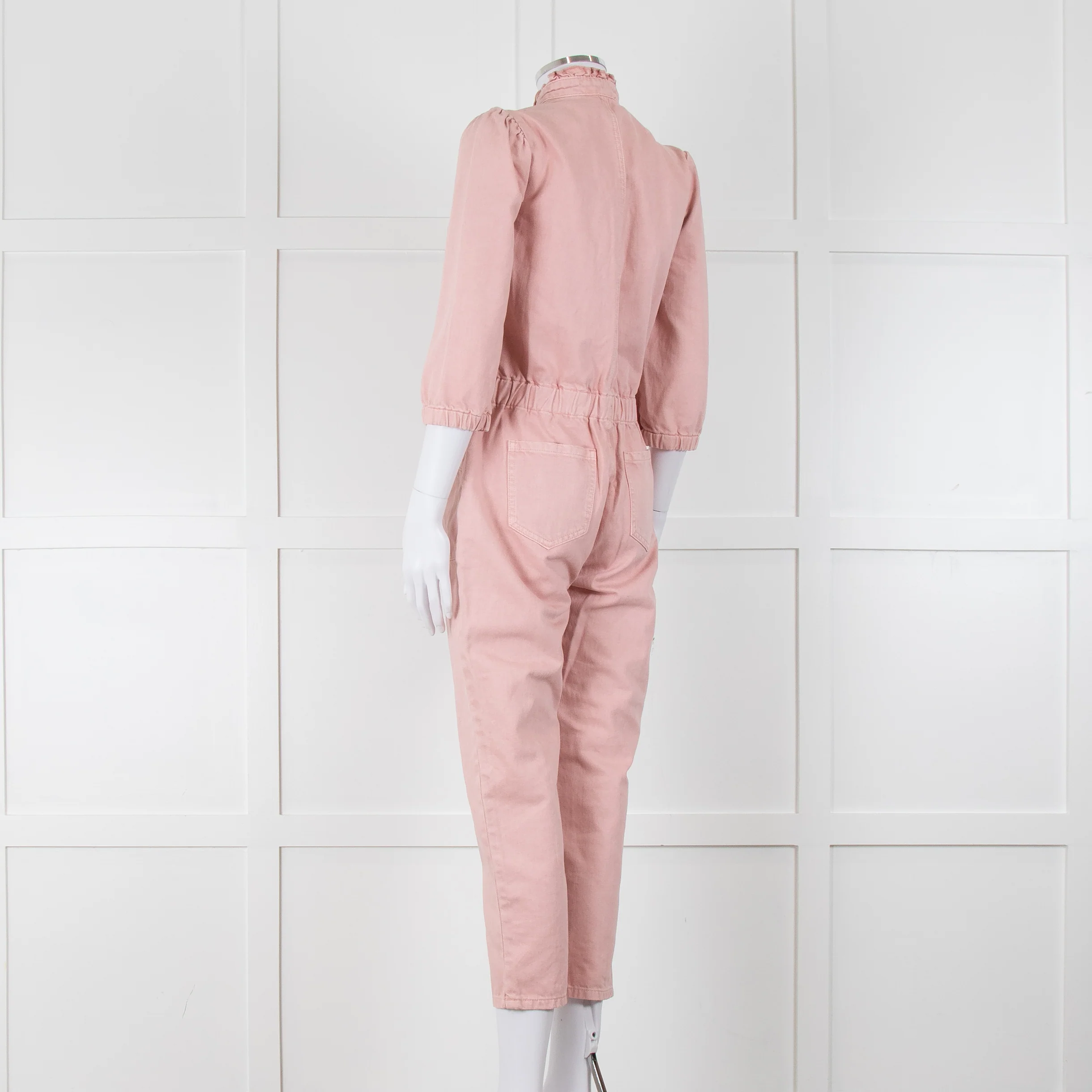 Wyse Pale Pink Denim Jumpsuit - Image 6